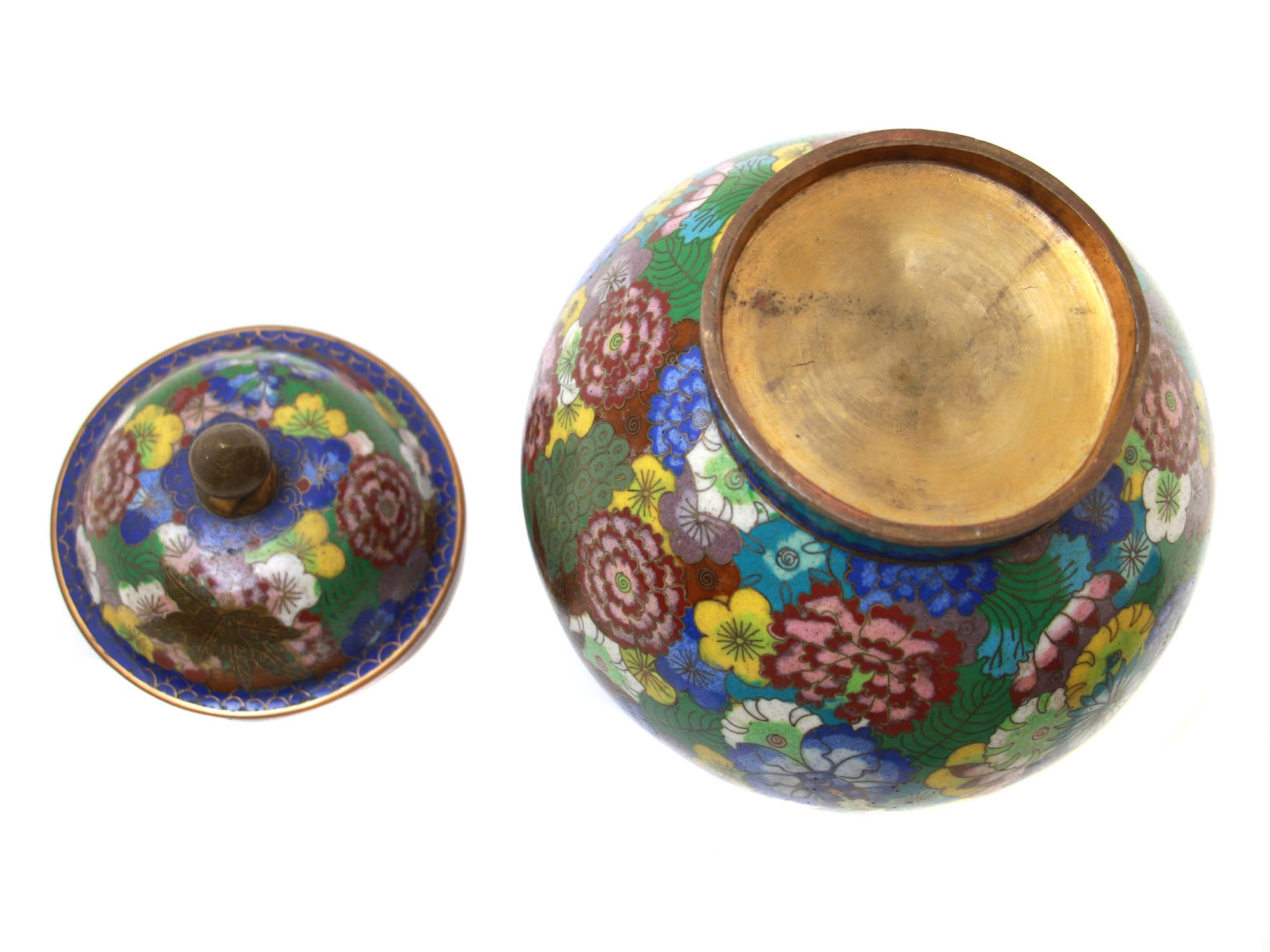 A CLASSIC CHINESE CLOISONNE ENAMEL LIDDID VASE PIC-3