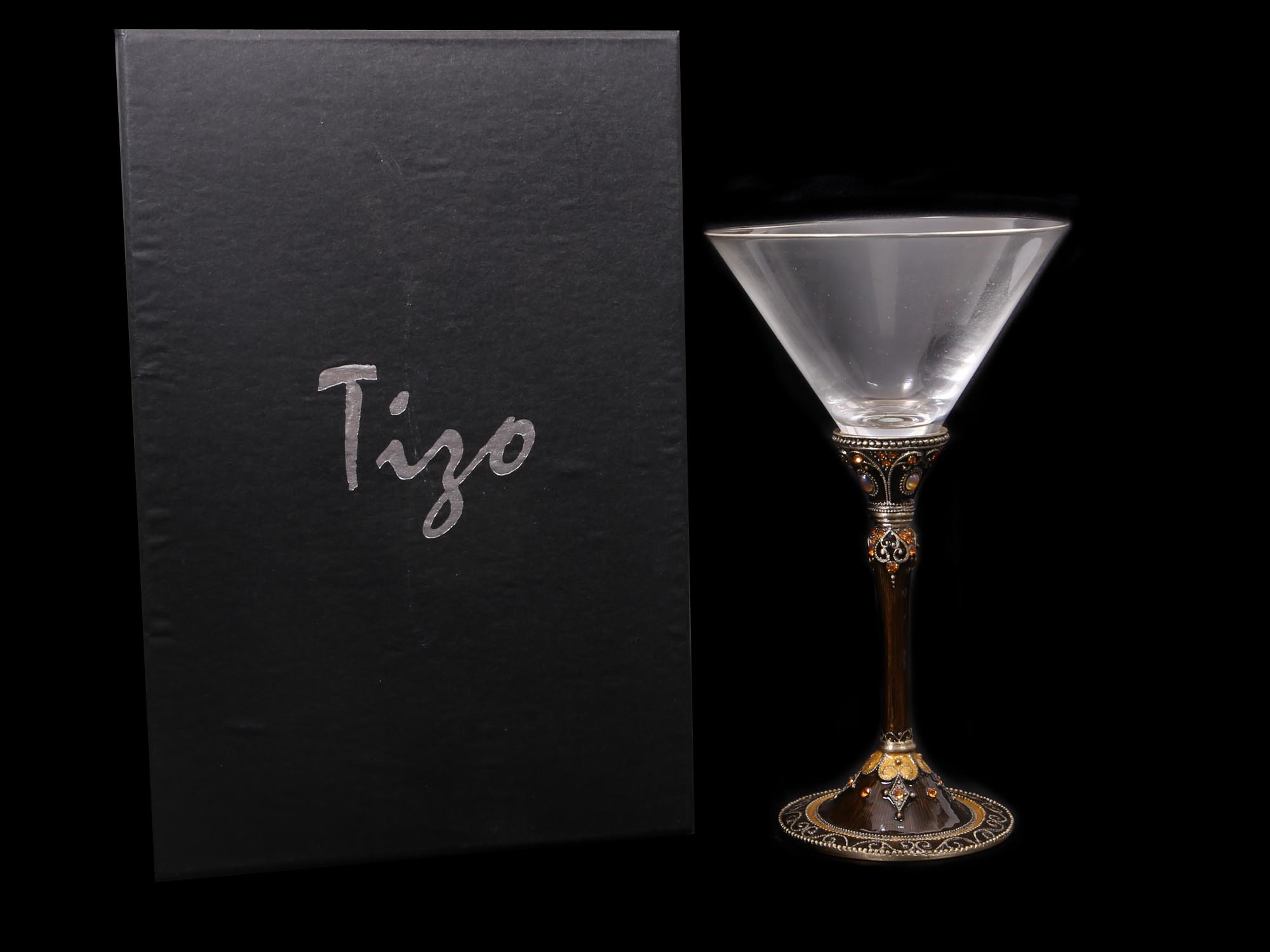 LOT OF SIX TIGO MARTINI GLASSES WITH ORIGINAL BOX PIC-3