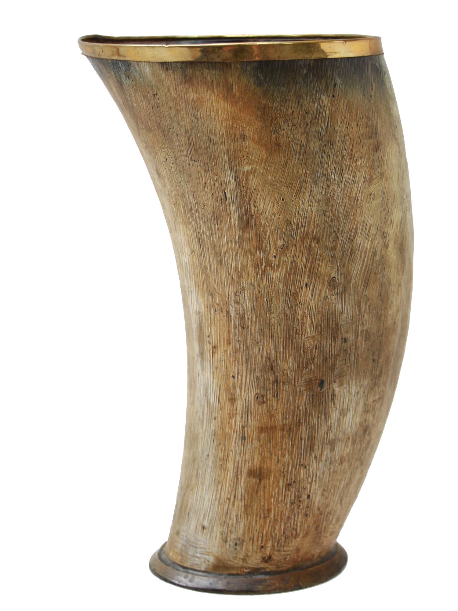 A LARGE ANTIQUE DRINKING CUP MADE OF HORN PIC-4