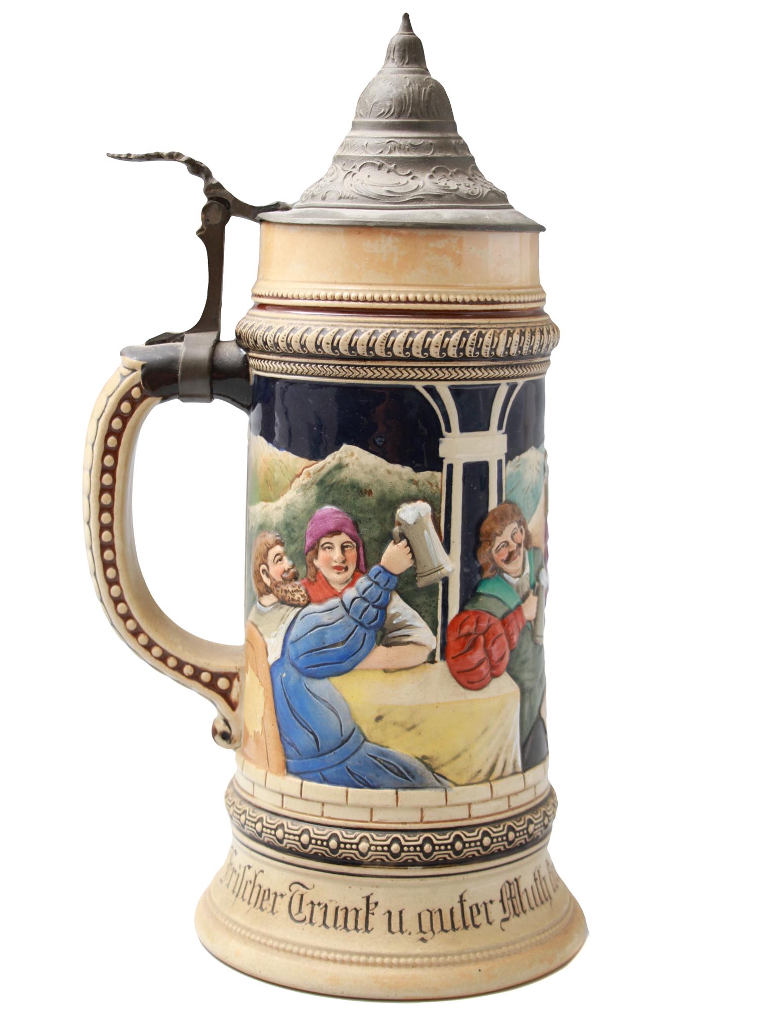 A VINTAGE GERMAN CERAMIC BEER STEIN PIC-0