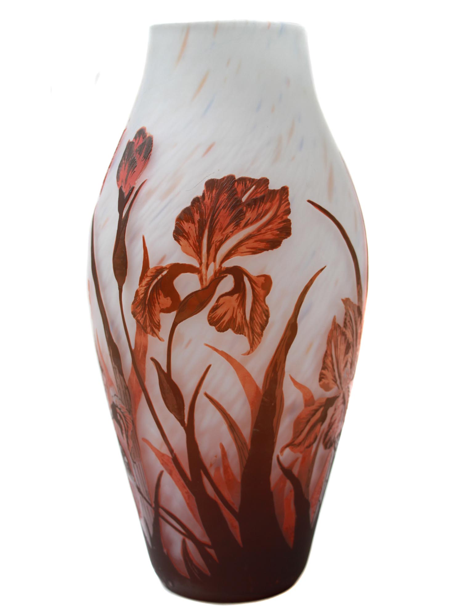 A VINTAGE AFTER DAUM NANCY CAMEO GLASS VASE PIC-3