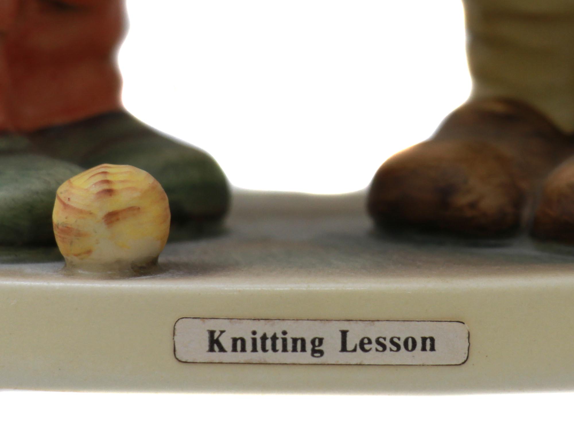 A GERMAN HUMMEL GOEBEL FIGURINE KNITTING LESSON H 7 PIC-5