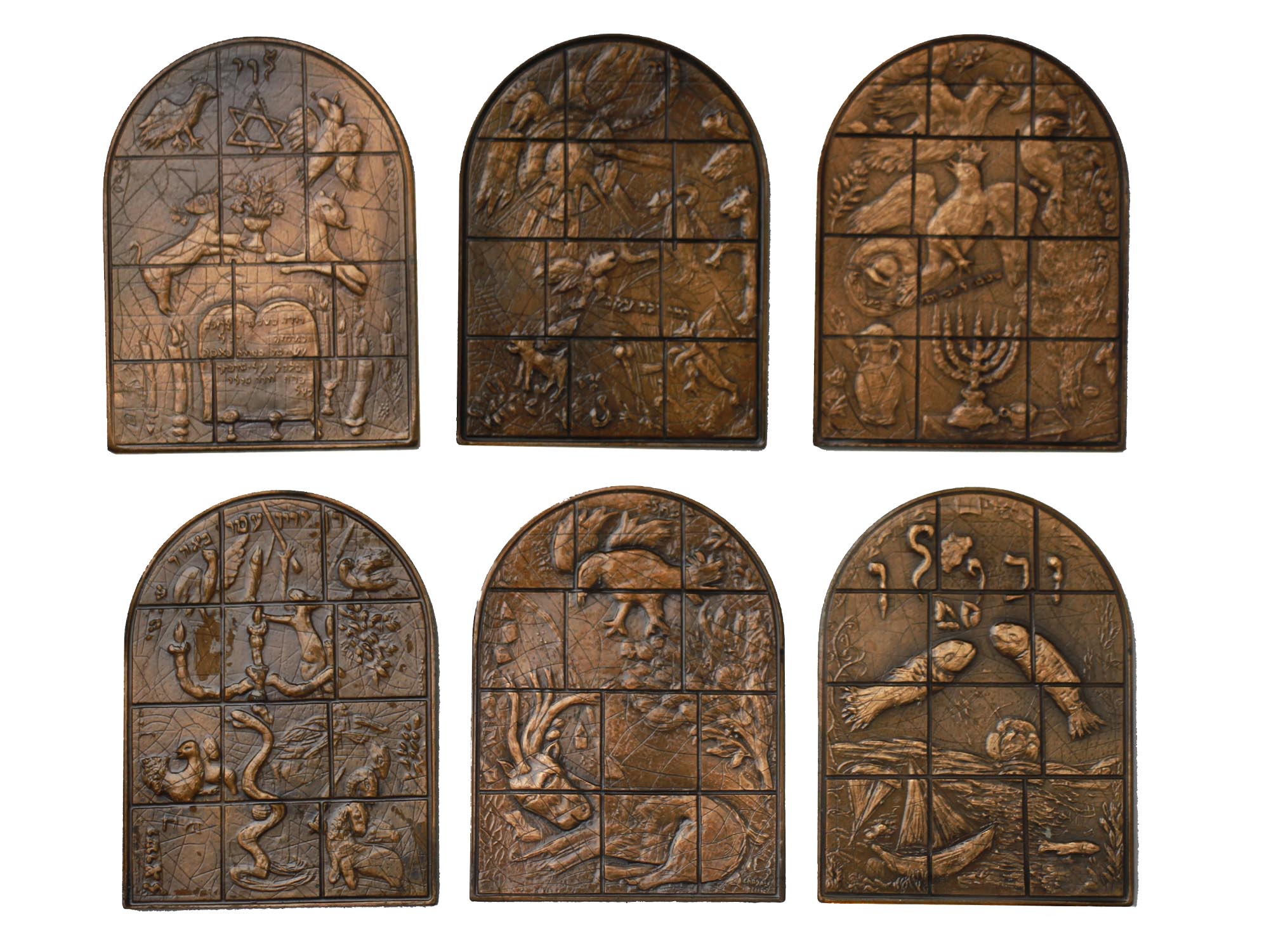 MARC CHAGALL JERUSALEM WINDOWS BRONZE MEDALS PIC-2