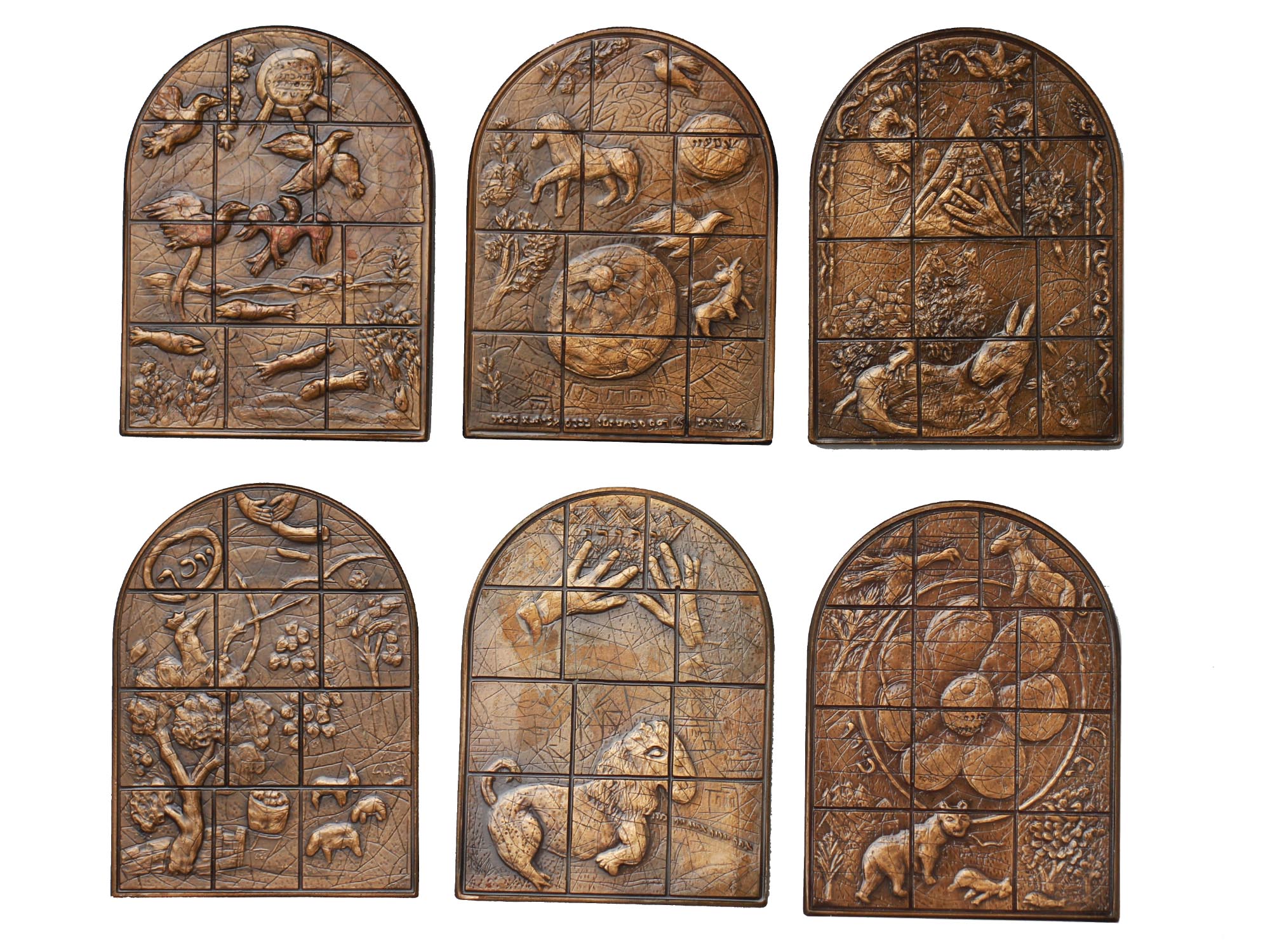 MARC CHAGALL JERUSALEM WINDOWS BRONZE MEDALS PIC-3