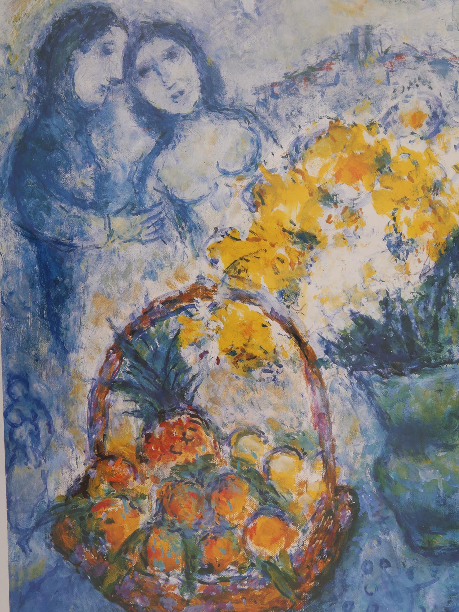 AFTER MARC CHAGALL FRENCH LITHOGRAPH FLOWERS PIC-1