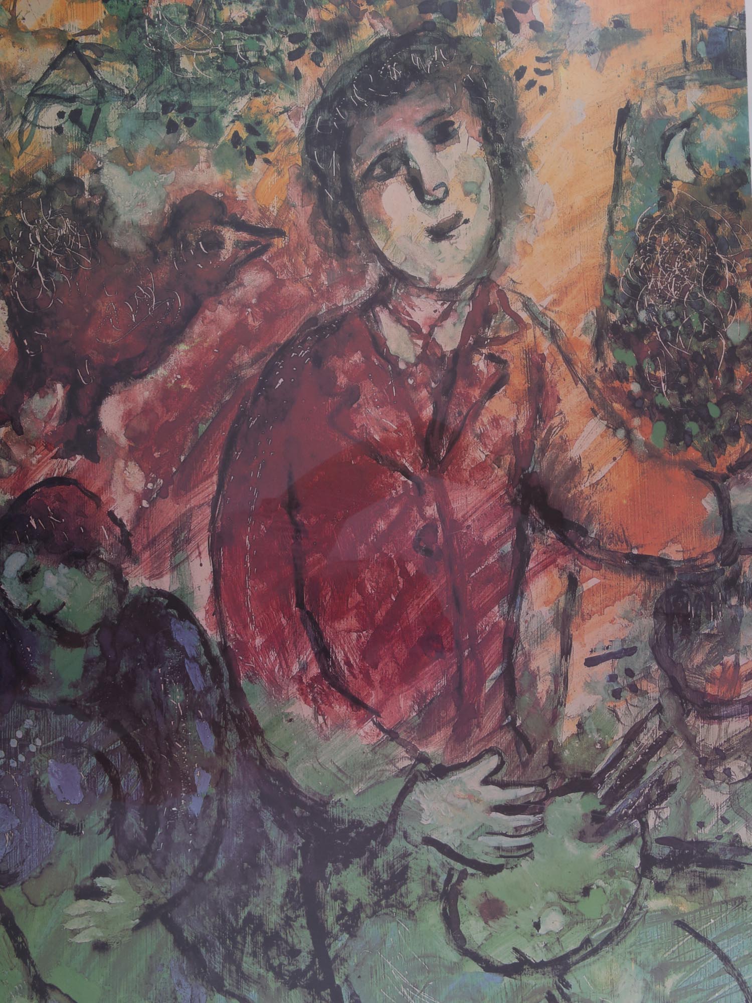 AFTER MARC CHAGALL FRENCH LITHOGRAPH ARTIST LOVER PIC-1