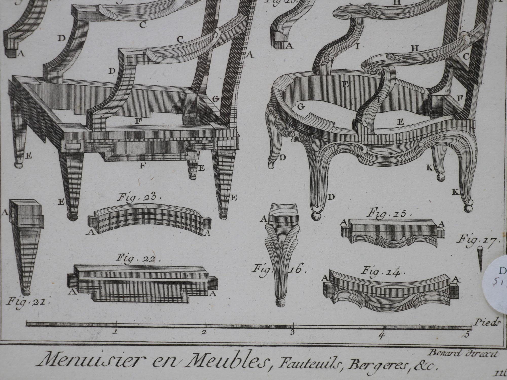 FIVE ANTIQUE FRENCH ETCHING FURNITURE BY R BENARD PIC-12