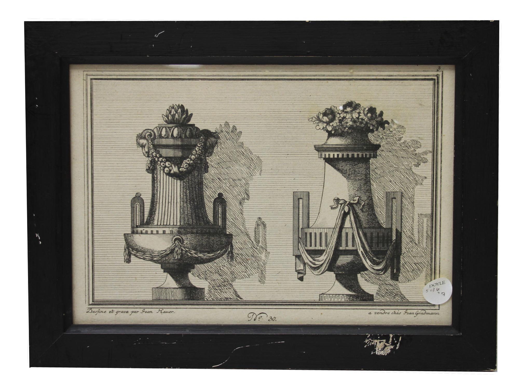 FIVE ANTIQUE FRENCH ETCHING FURNITURE BY R BENARD PIC-2