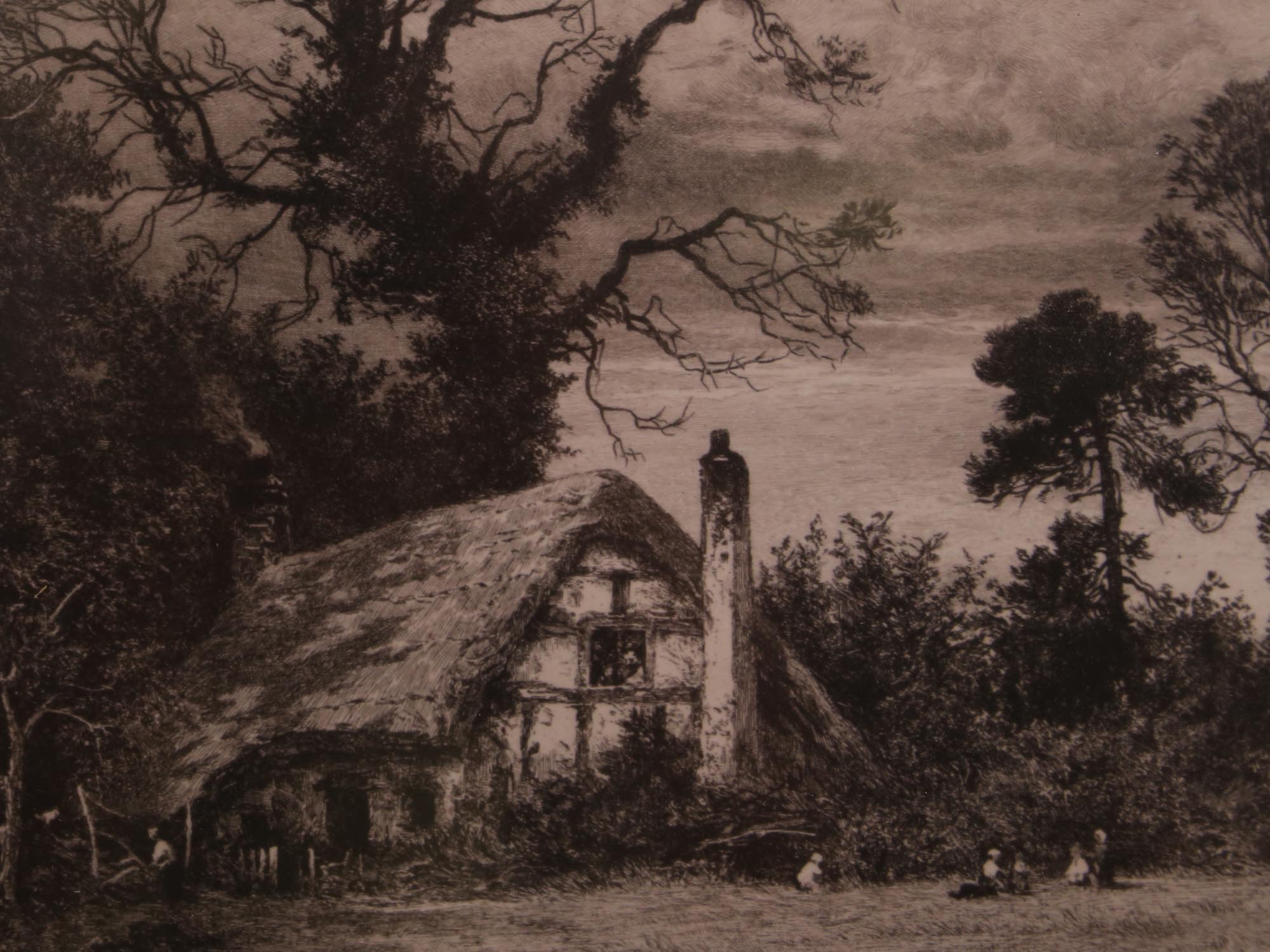 AN ENGLISH ETCHING LANDSCAPE BY BENJAMIN LEADER PIC-2