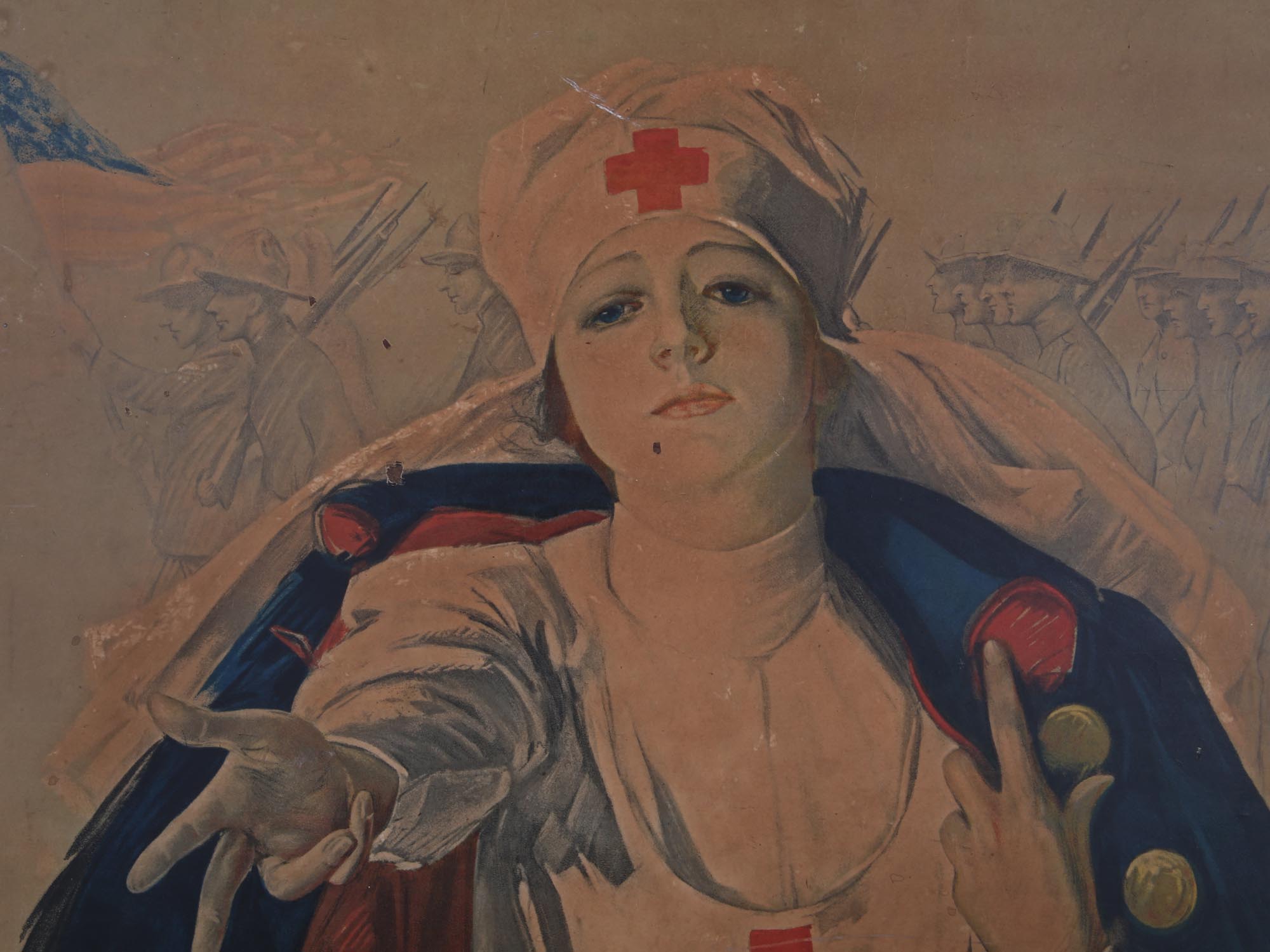 WWI AMERICAN RED CROSS POSTER BY HARRISON FISHER PIC-1