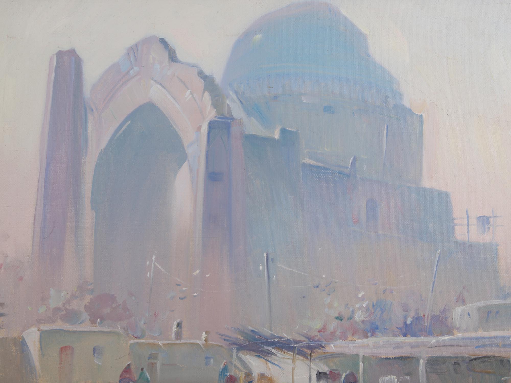 A RUSSIAN OIL PAINTING BUKHARA BY BORIS BRINSKIH PIC-1