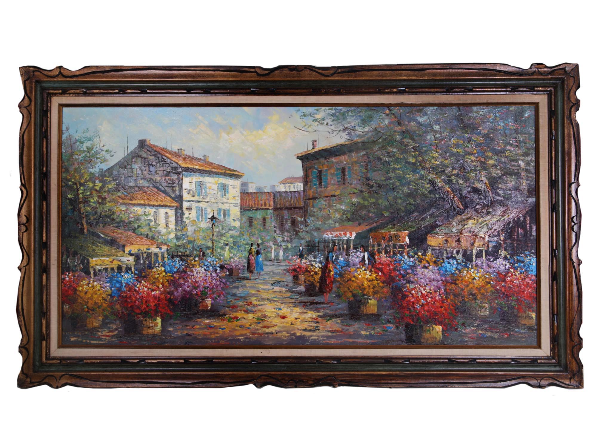 A FRENCH SCHOOL IMPRESSIONIST OIL PAINTING SIGNED PIC-0