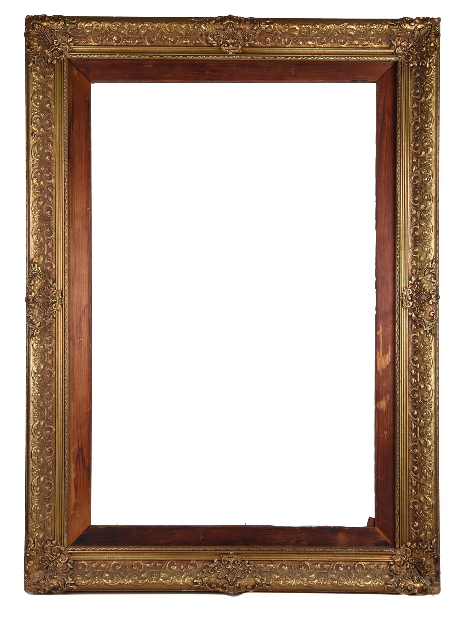 A LATE 19TH CENTURY RELIEF GILDED WOOD FRAME PIC-0