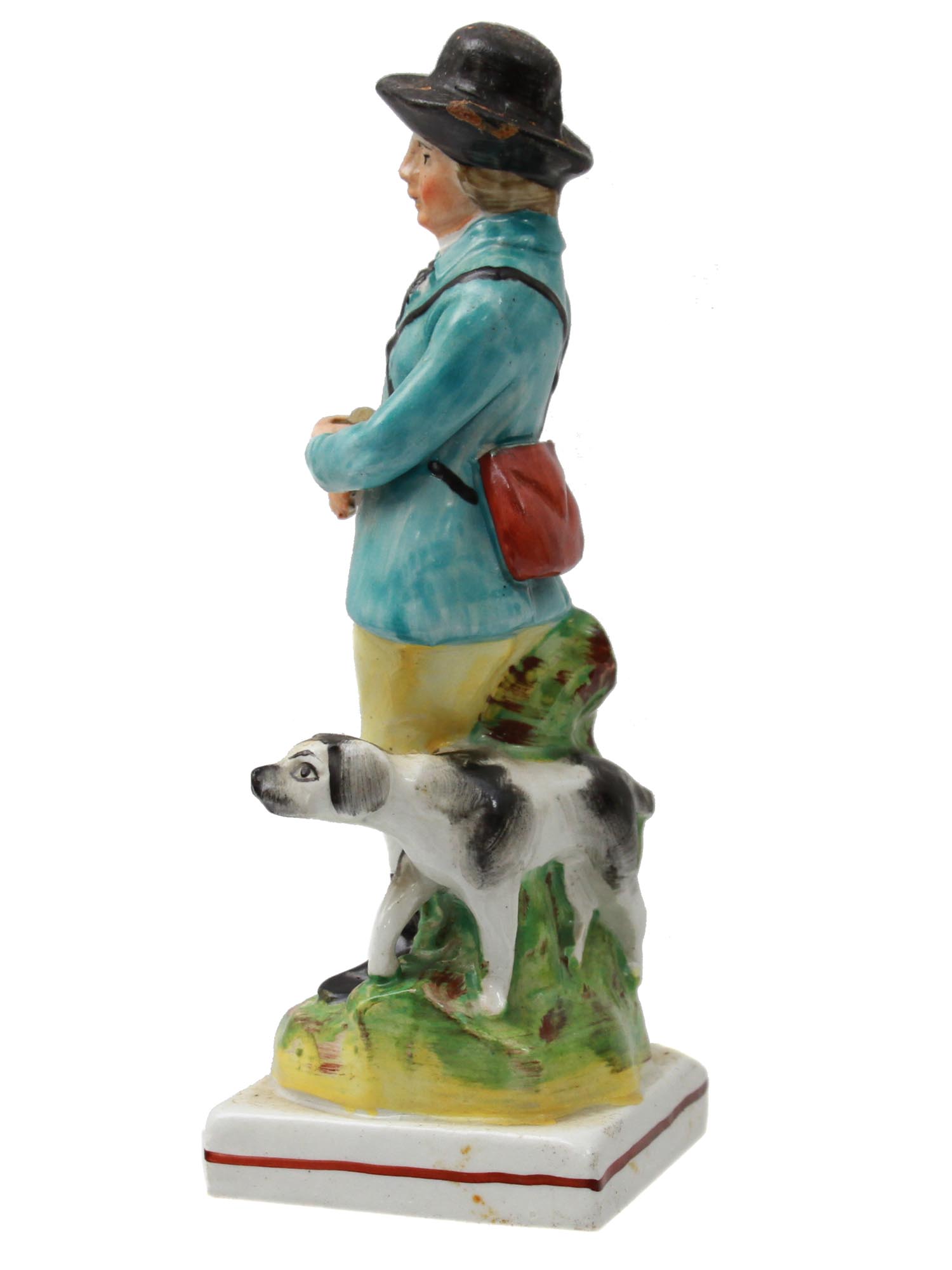 AN ANTIQUE ENGLISH PEARLWARE PORCELAIN FIGURINE PIC-2