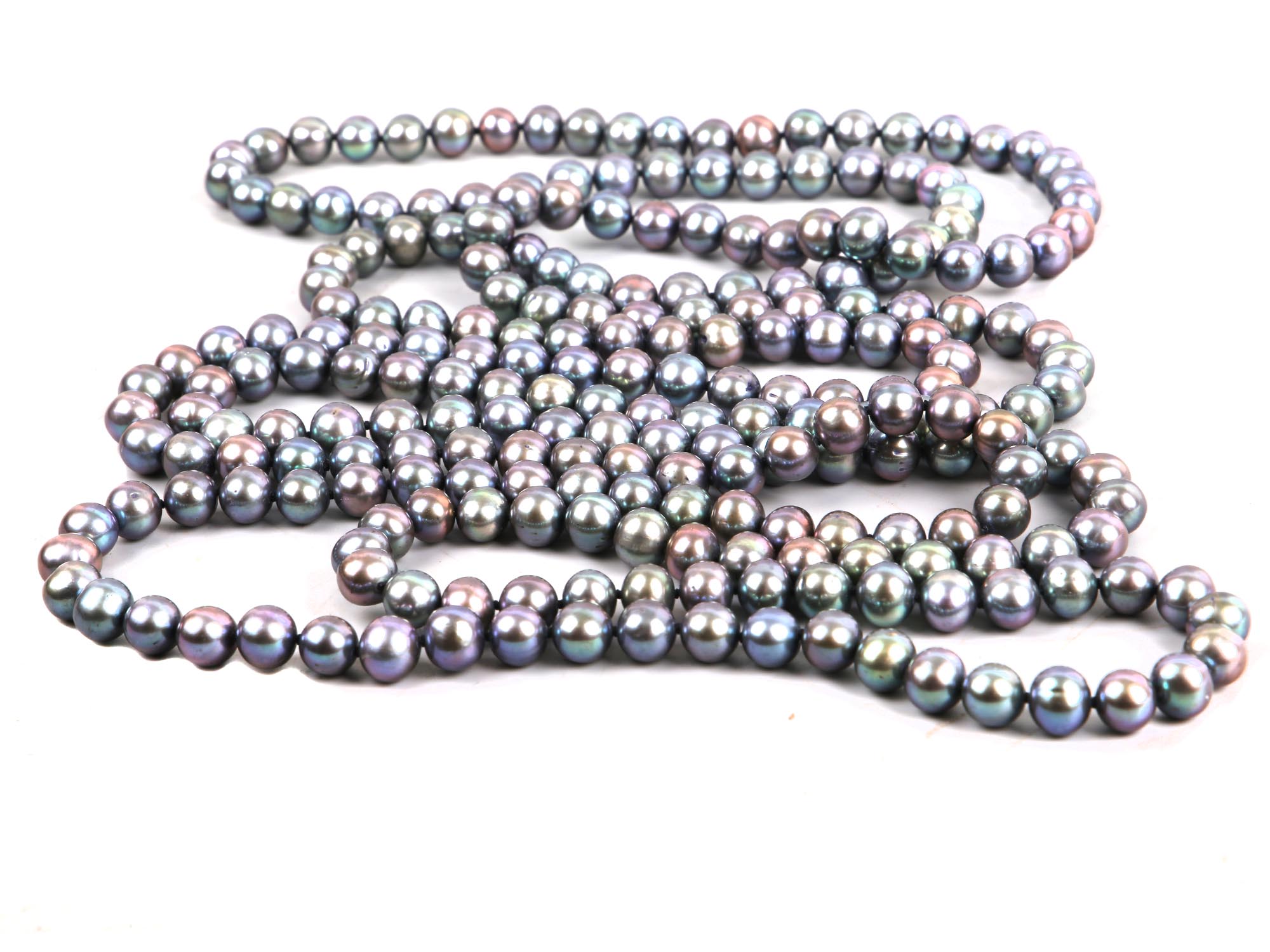 ROSS AND SIMONS BLACK TAHITIAN PEARL NECKLACE PIC-2