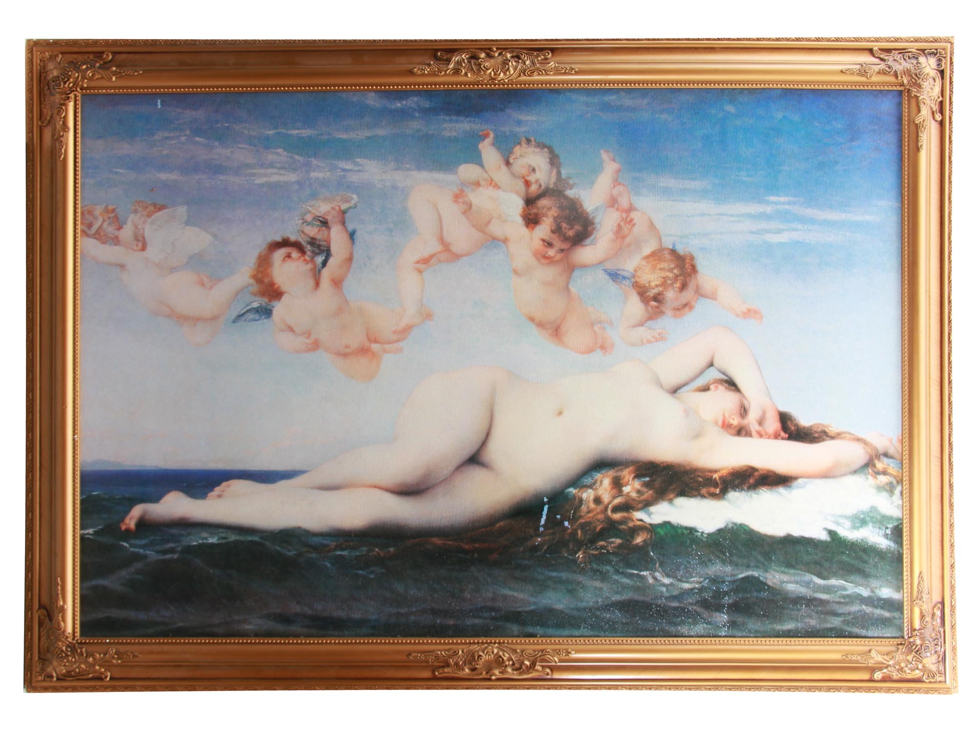 AFTER CABANEL PRINT ON BOARD THE BIRTH OF VENUS