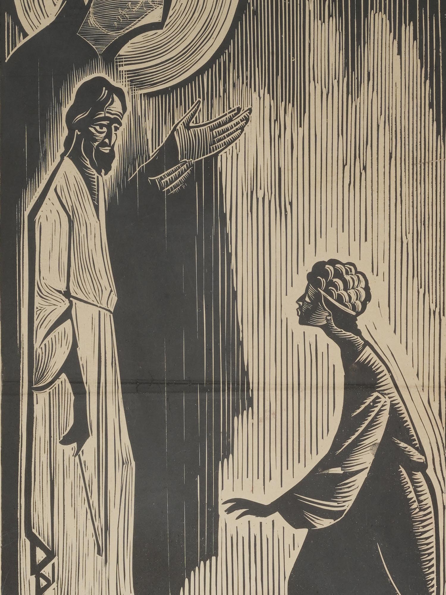 A WOODCUT PRINT ANDREI RUBLEV BY ILYA SHENKER PIC-1