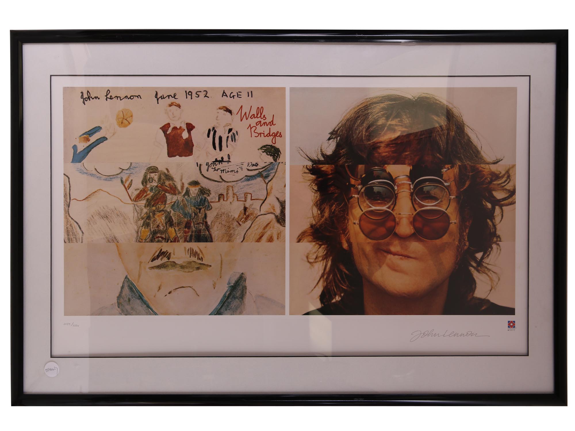 JOHN LENNON WALLS AND BRIDGES LITHOGRAPH POSTER PIC-0