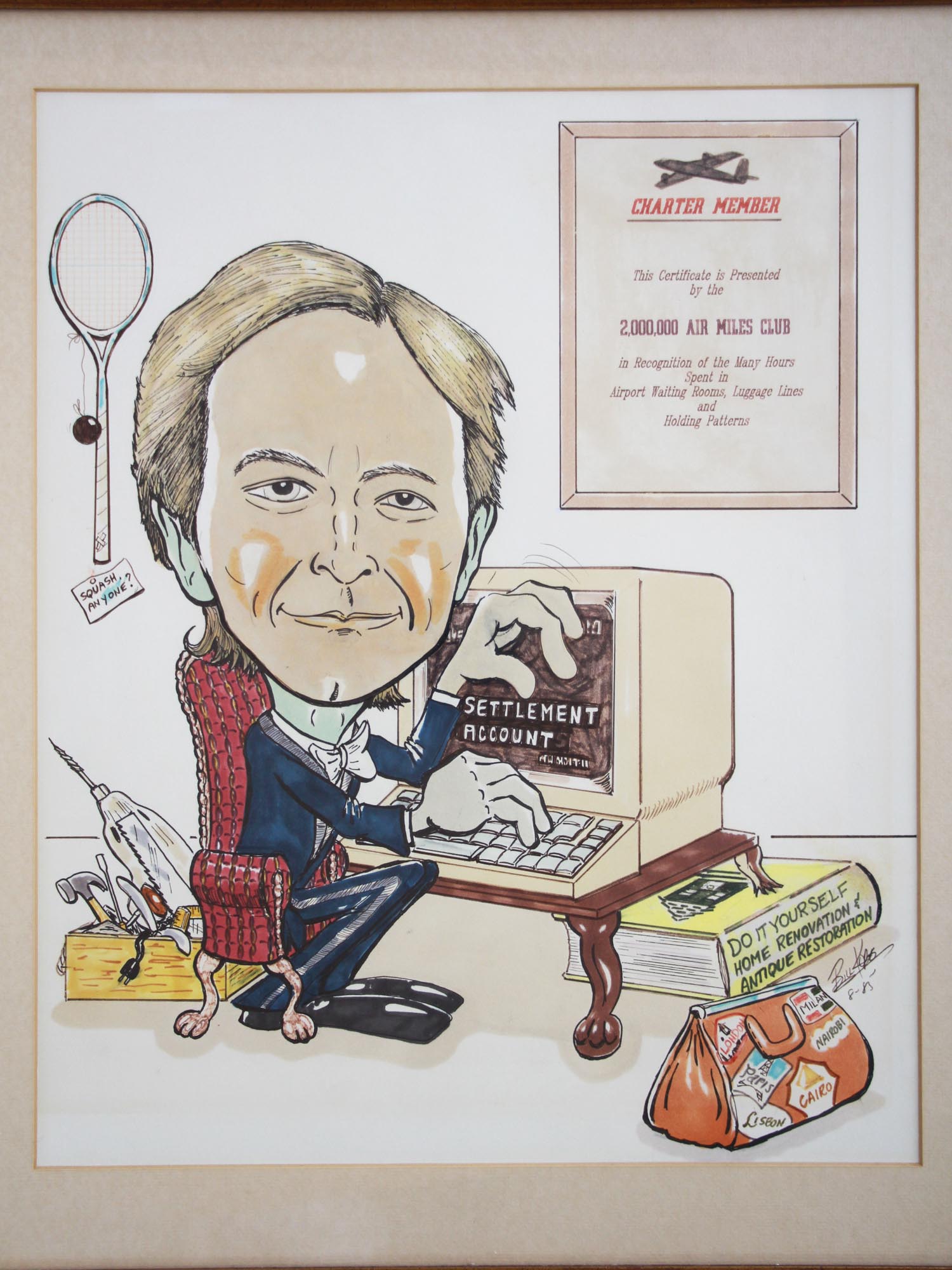 AMERICAN CARICATURE LITHOGRAPH CHARTER MEMBER PIC-1