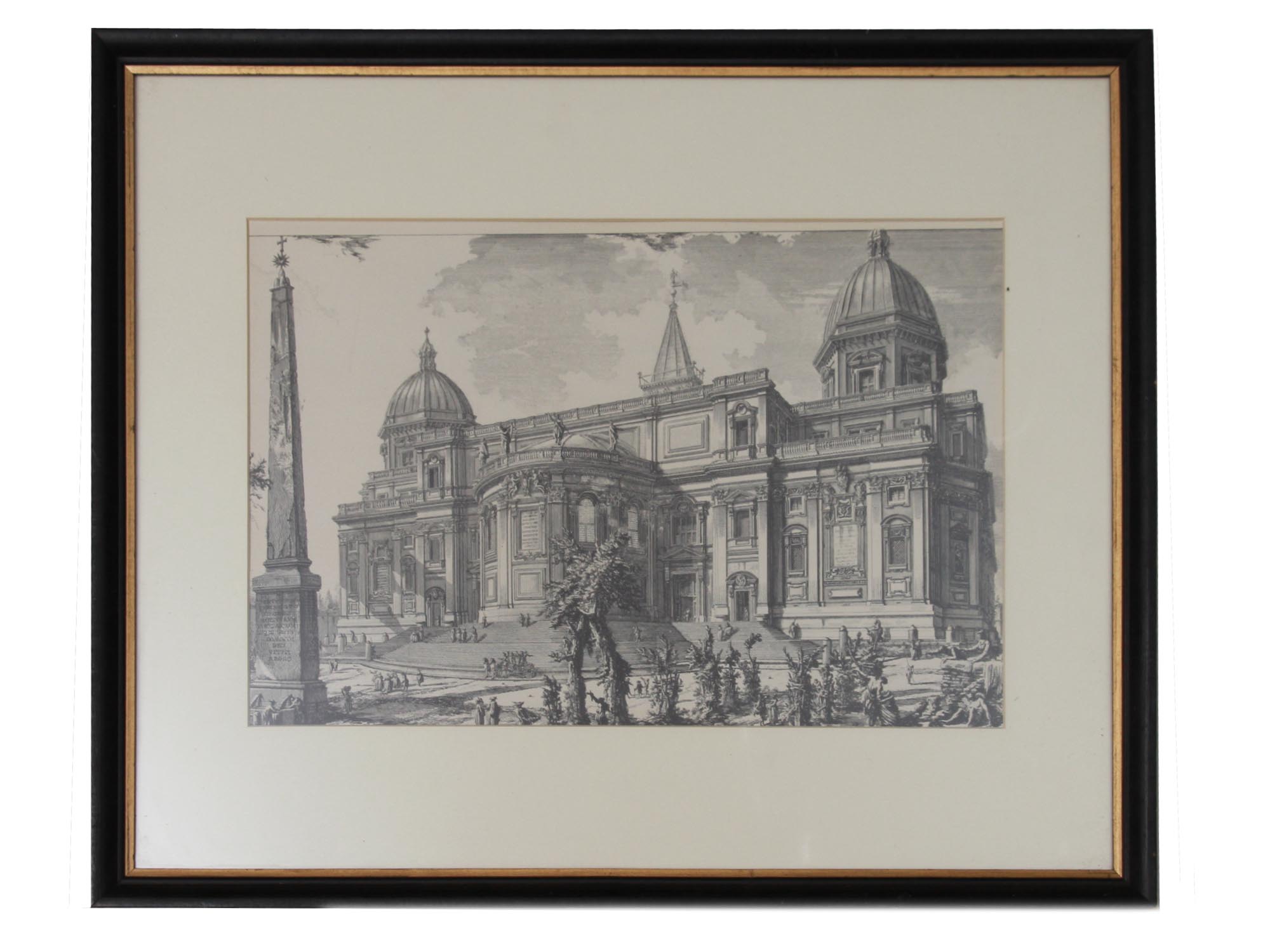 AFTER PIRANESI LITHOGRAPH ENGRAVING ITALIAN VIEWS PIC-2