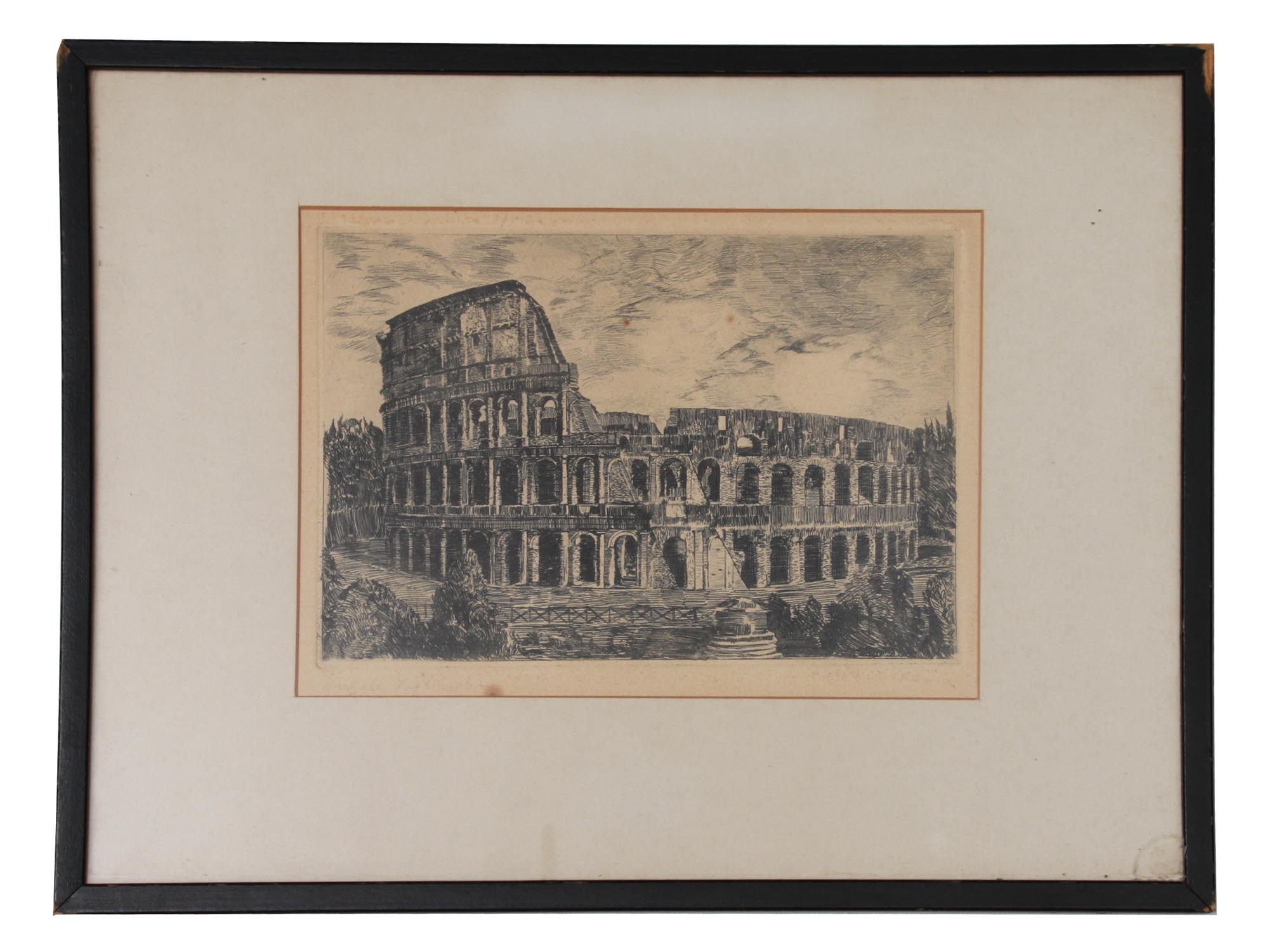 AFTER PIRANESI LITHOGRAPH ENGRAVING ITALIAN VIEWS PIC-6