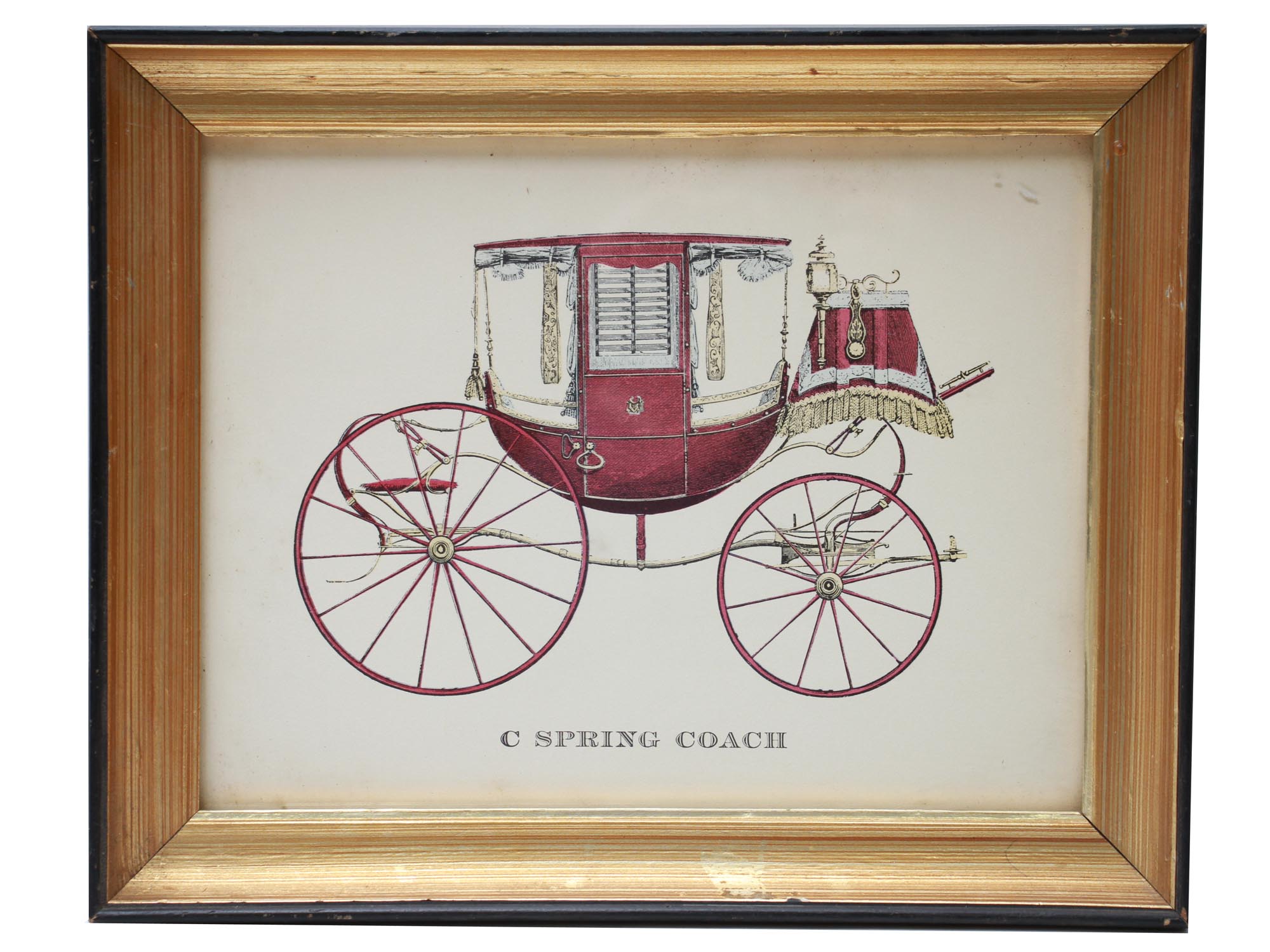 A PAIR OF VINTAGE FRAMED CARRIAGE LITHOGRAPHS PIC-3