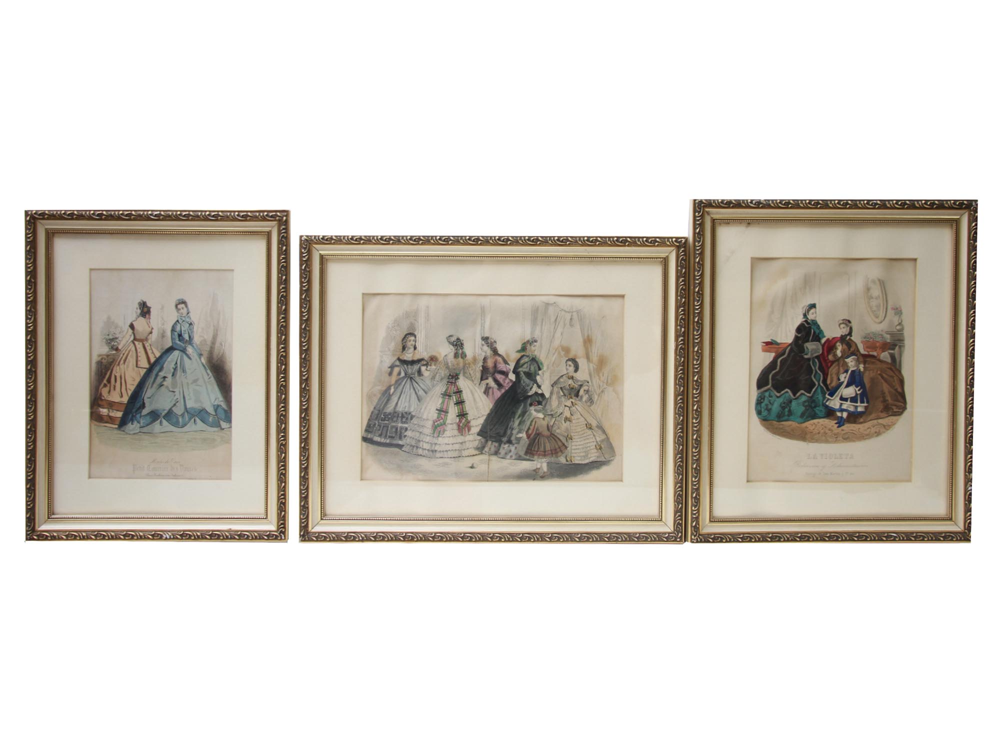 A SET OF THREE CIVIL WAR ERA FRENCH ENGRAVINGS PIC-0