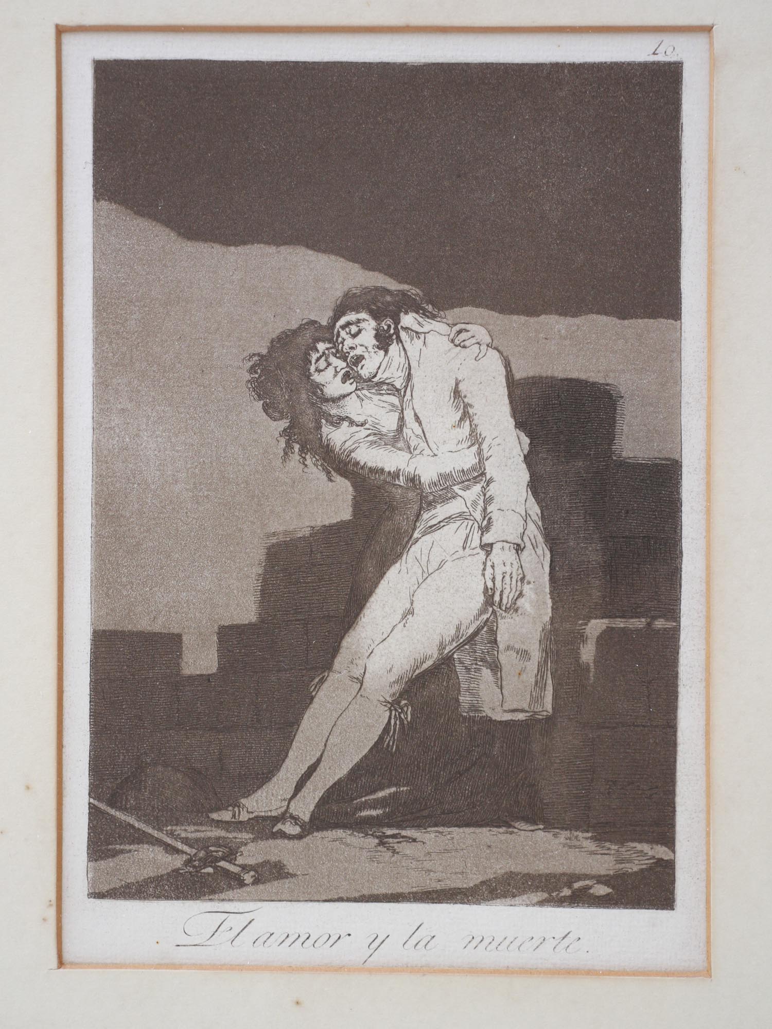 SPANISH ETCHING EL AMOR BY FRANCISCO DE GOYA PIC-1