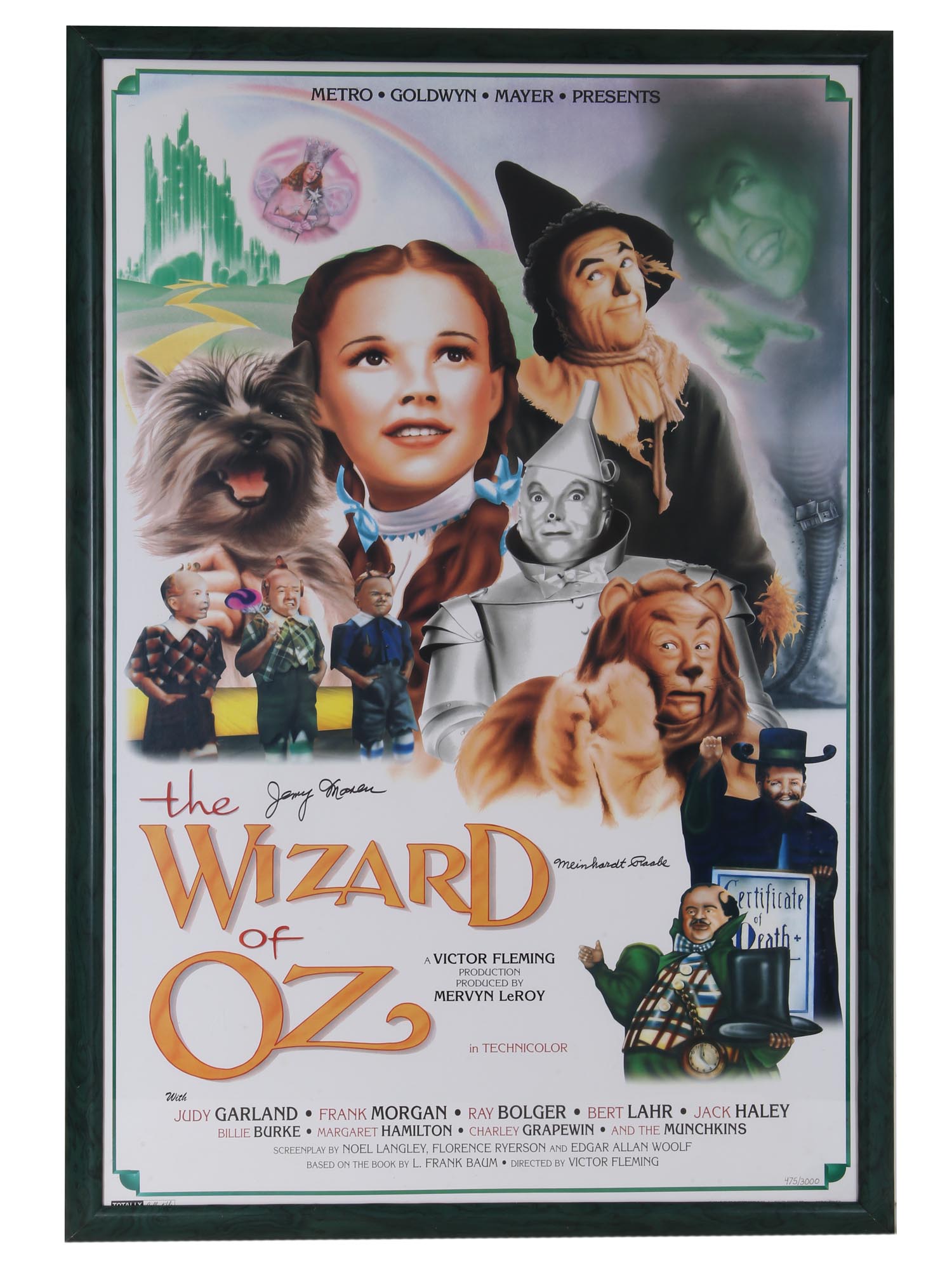 WIZARD OF OZ MOVIE POSTER LIMITED EDITION SIGNED PIC-0