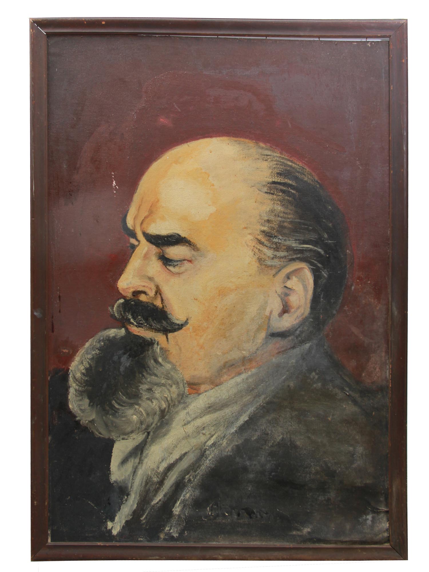 20TH CENTURY OIL PAINTING PORTRAIT OF RUSSIAN MAN PIC-0