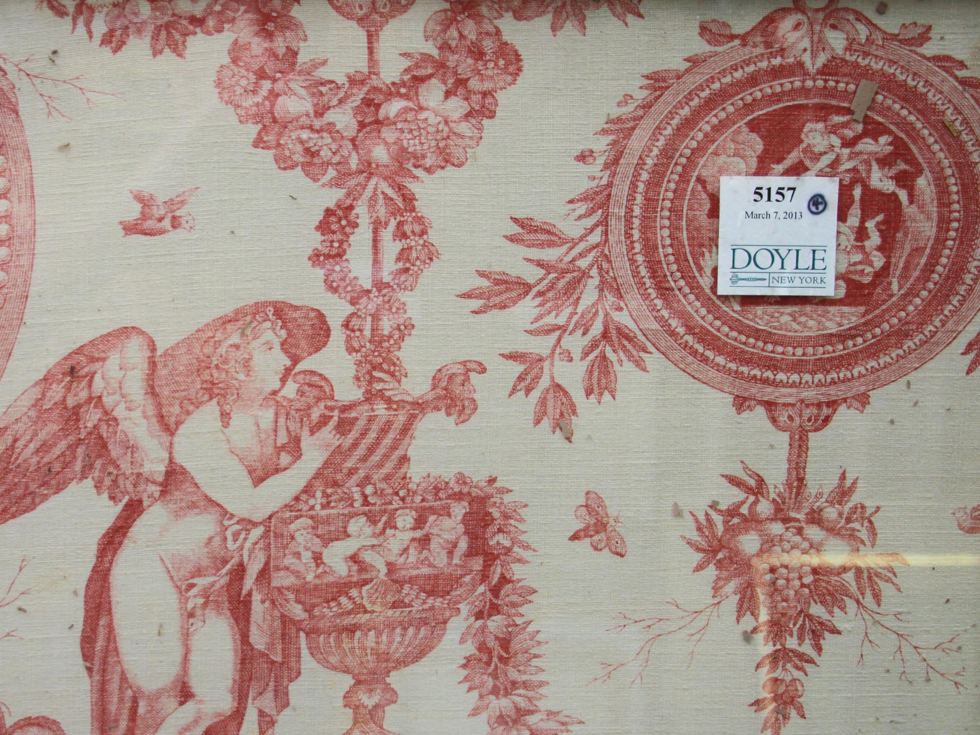 19TH CENTURY FRENCH TOILE DE JOUY FABRIC PANEL PIC-5