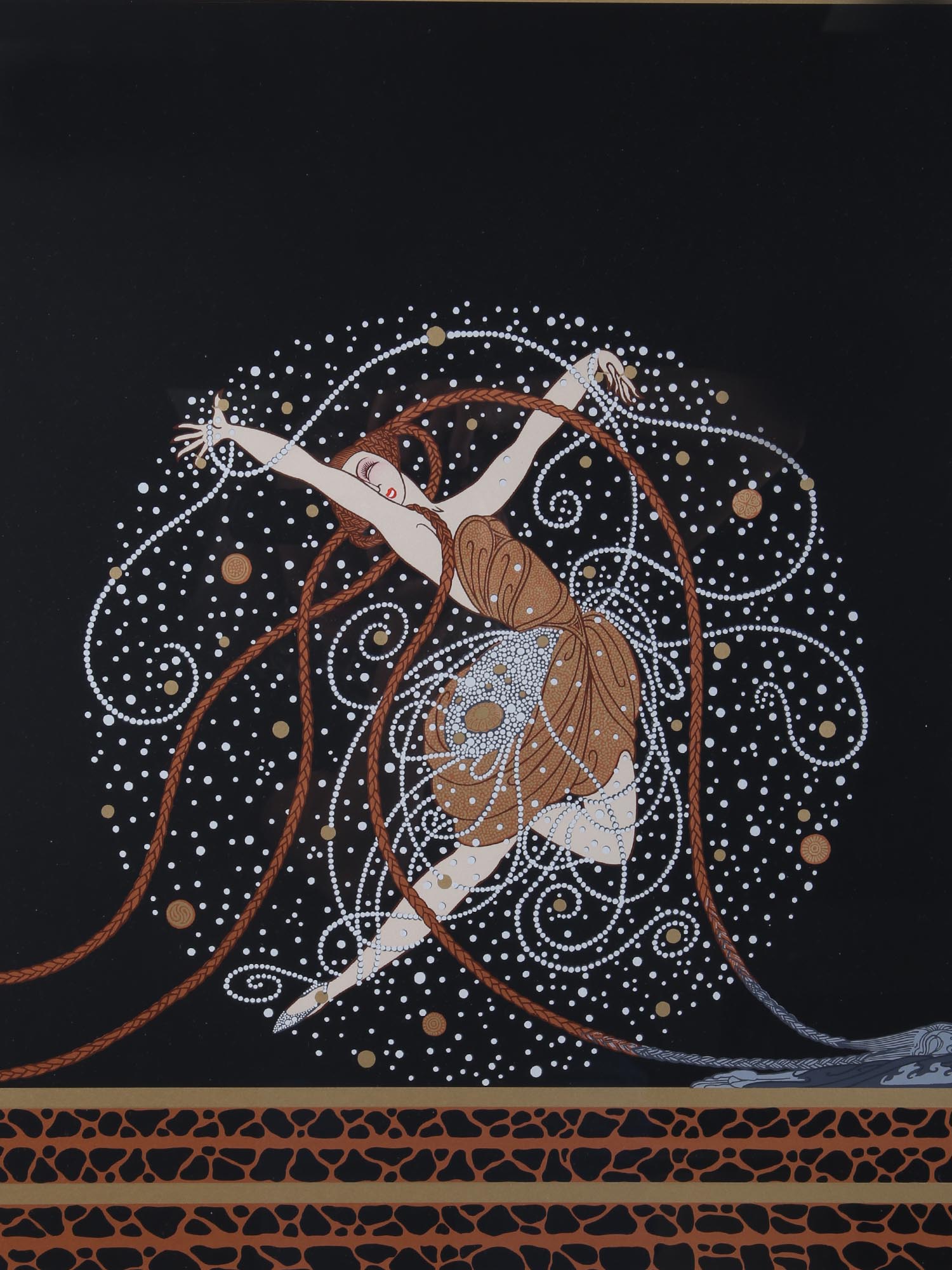 AN ART DECO FRENCH SERIGRAPH ONDEE DANCER BY ERTE PIC-1