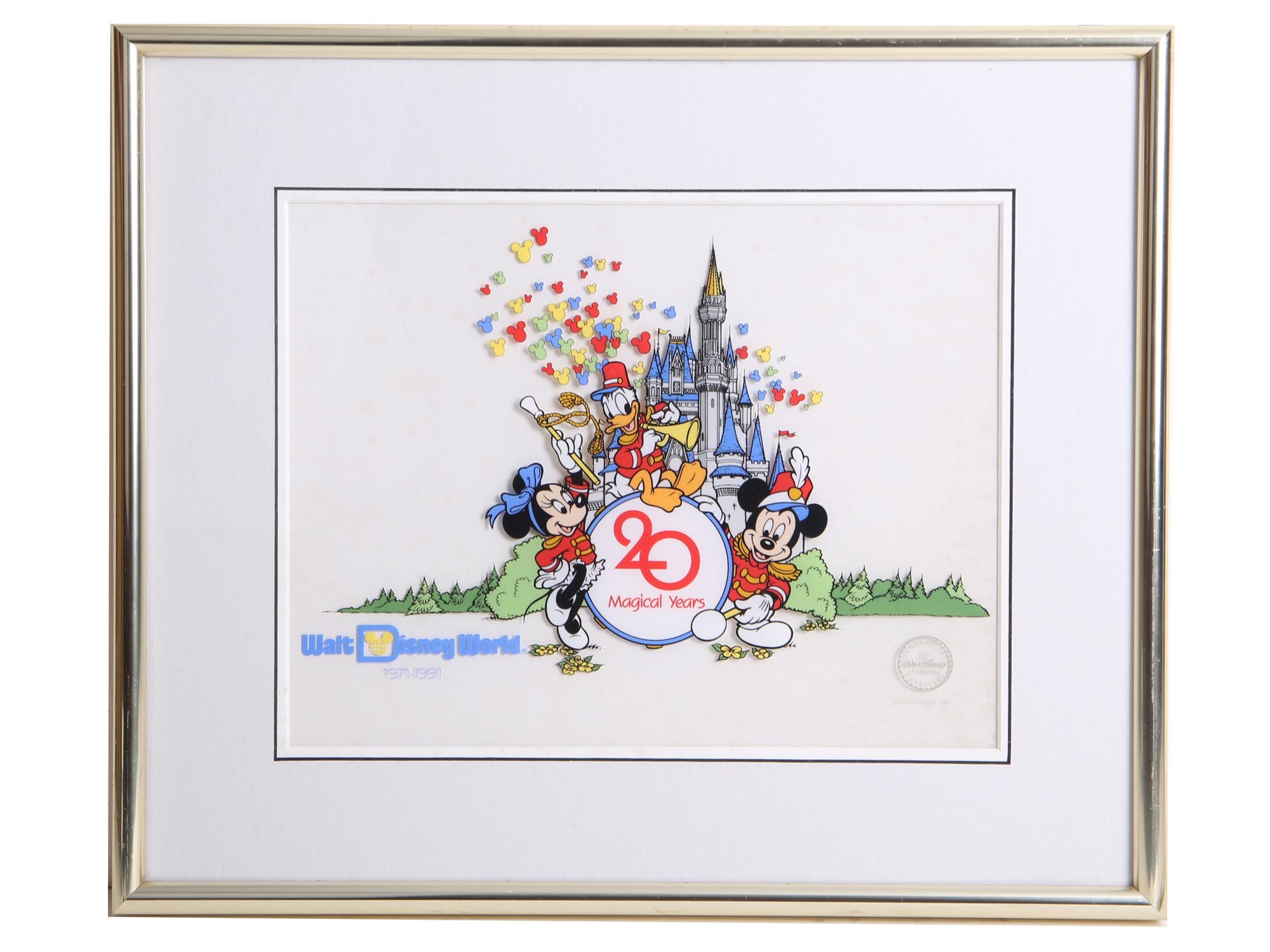 A VINTAGE WALT DISNEY WORLD 20TH ANNIVERSARY CEL PIC-0