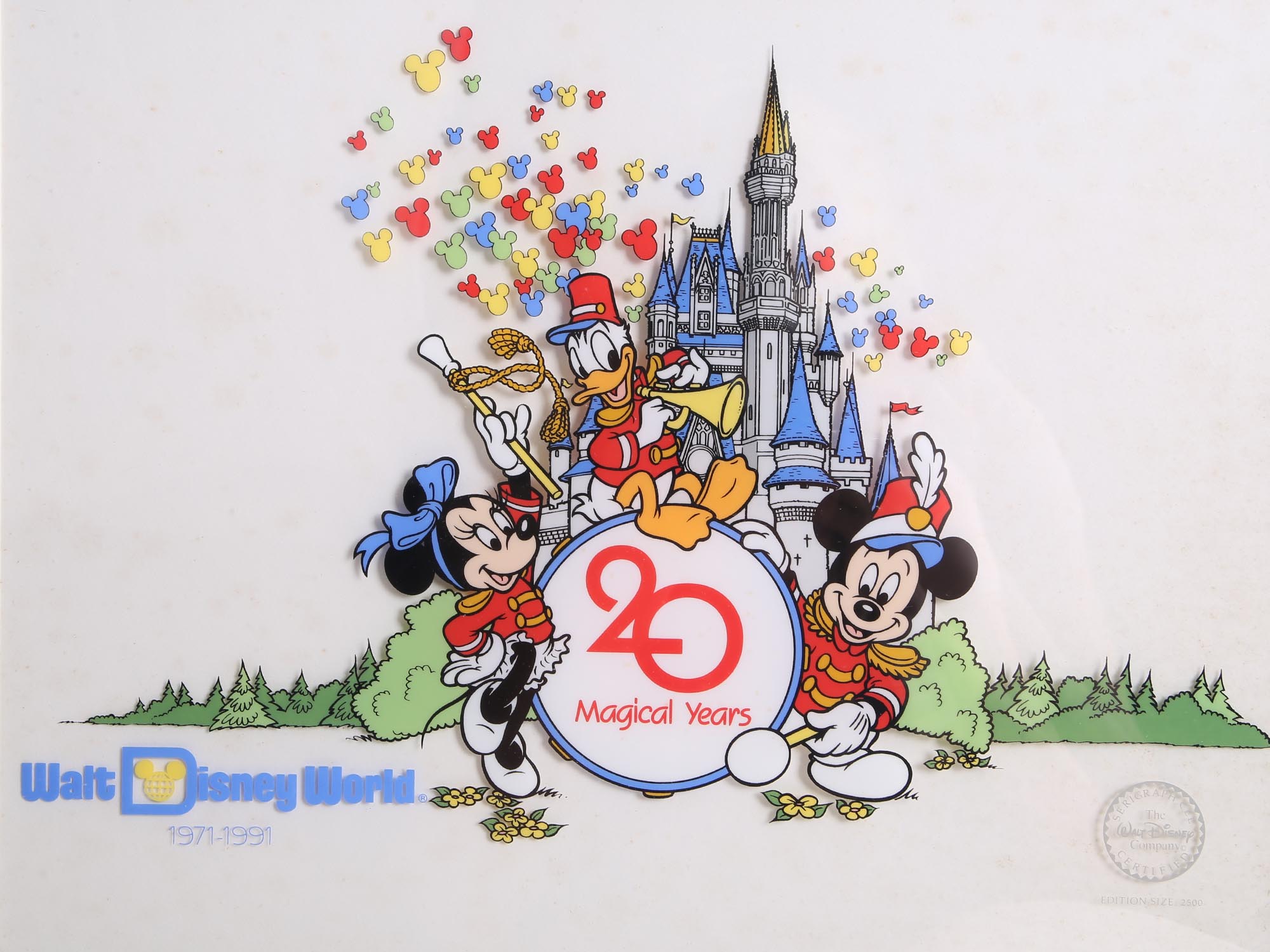 A VINTAGE WALT DISNEY WORLD 20TH ANNIVERSARY CEL PIC-1