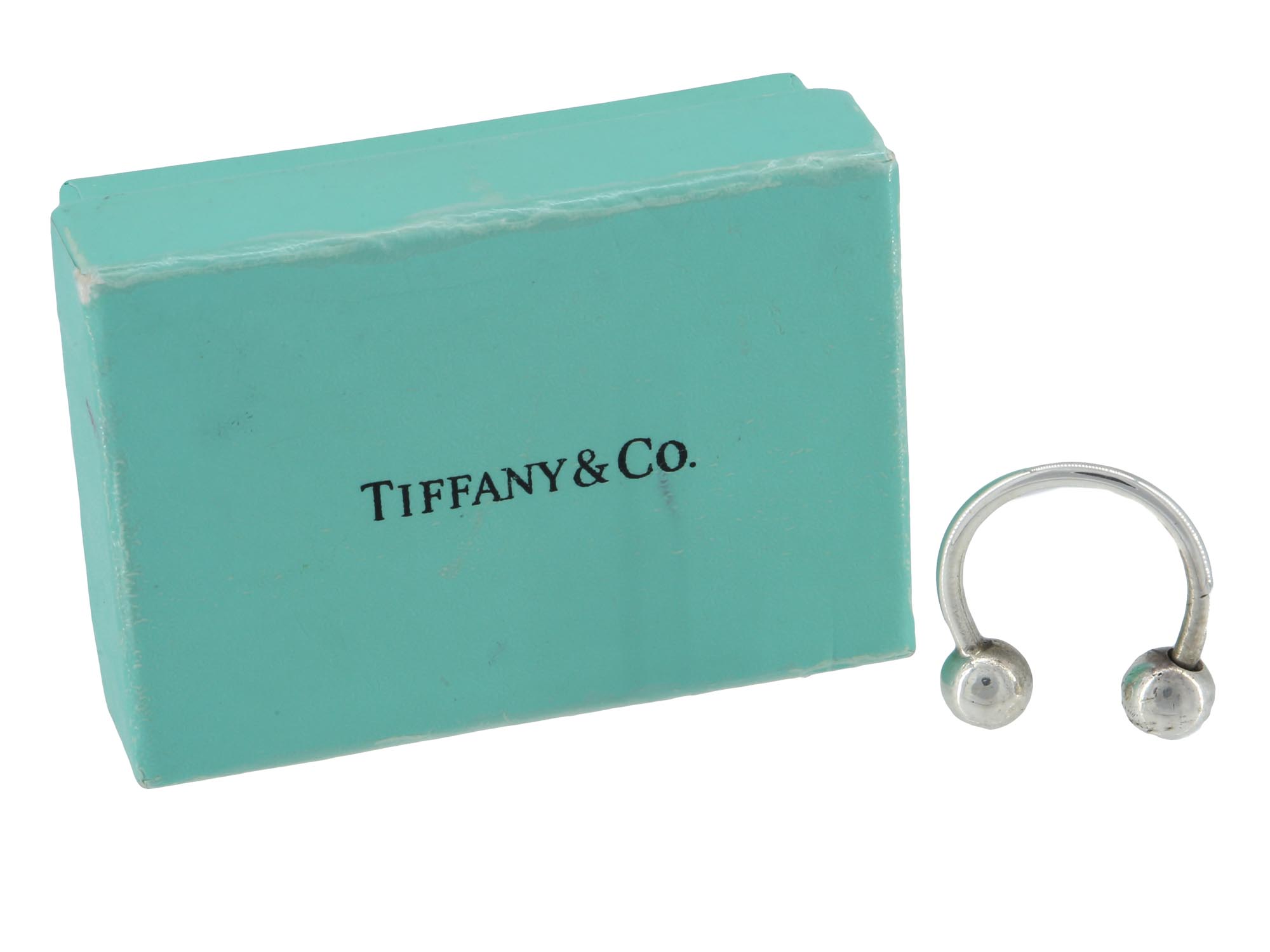 A TIFFANY & CO VINTAGE SILVER KEY RING HOLDER PIC-4