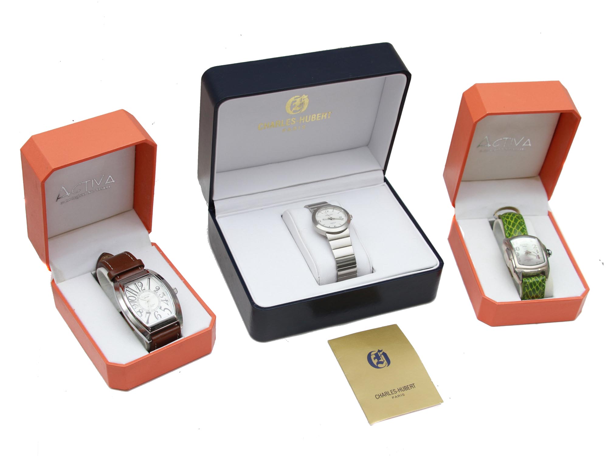 A SET OF THREE VINTAGE WATCHES IN ORIGINAL BOXES PIC-0