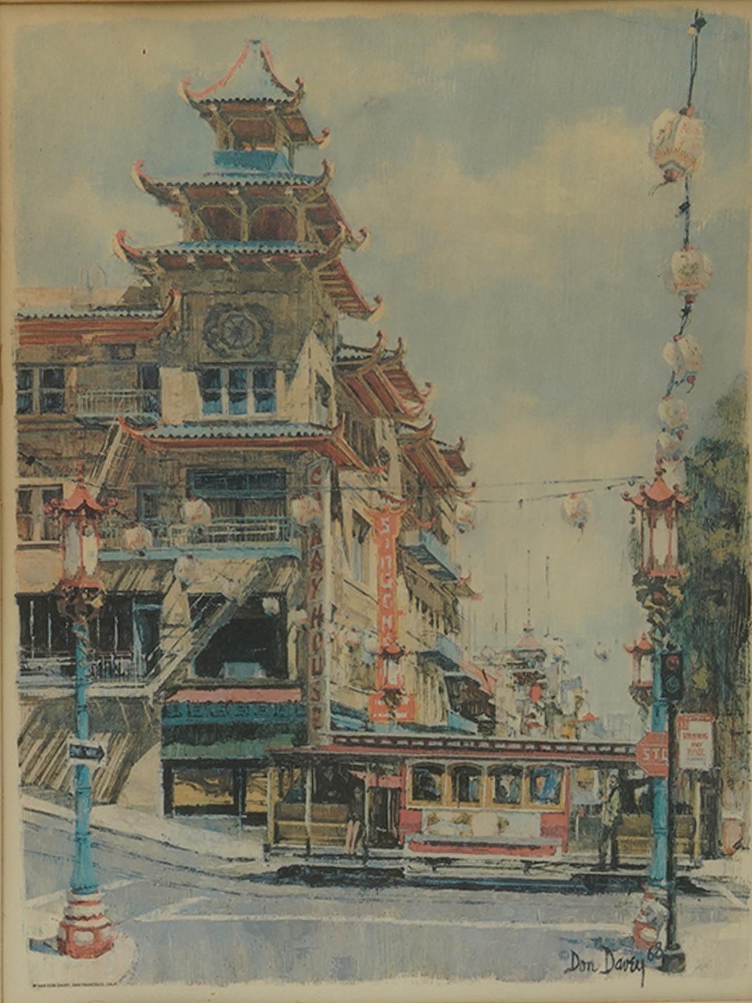 A PAIR OF LITHOGRAPHS SAN FRANCISCO BY DON DAVEY PIC-1