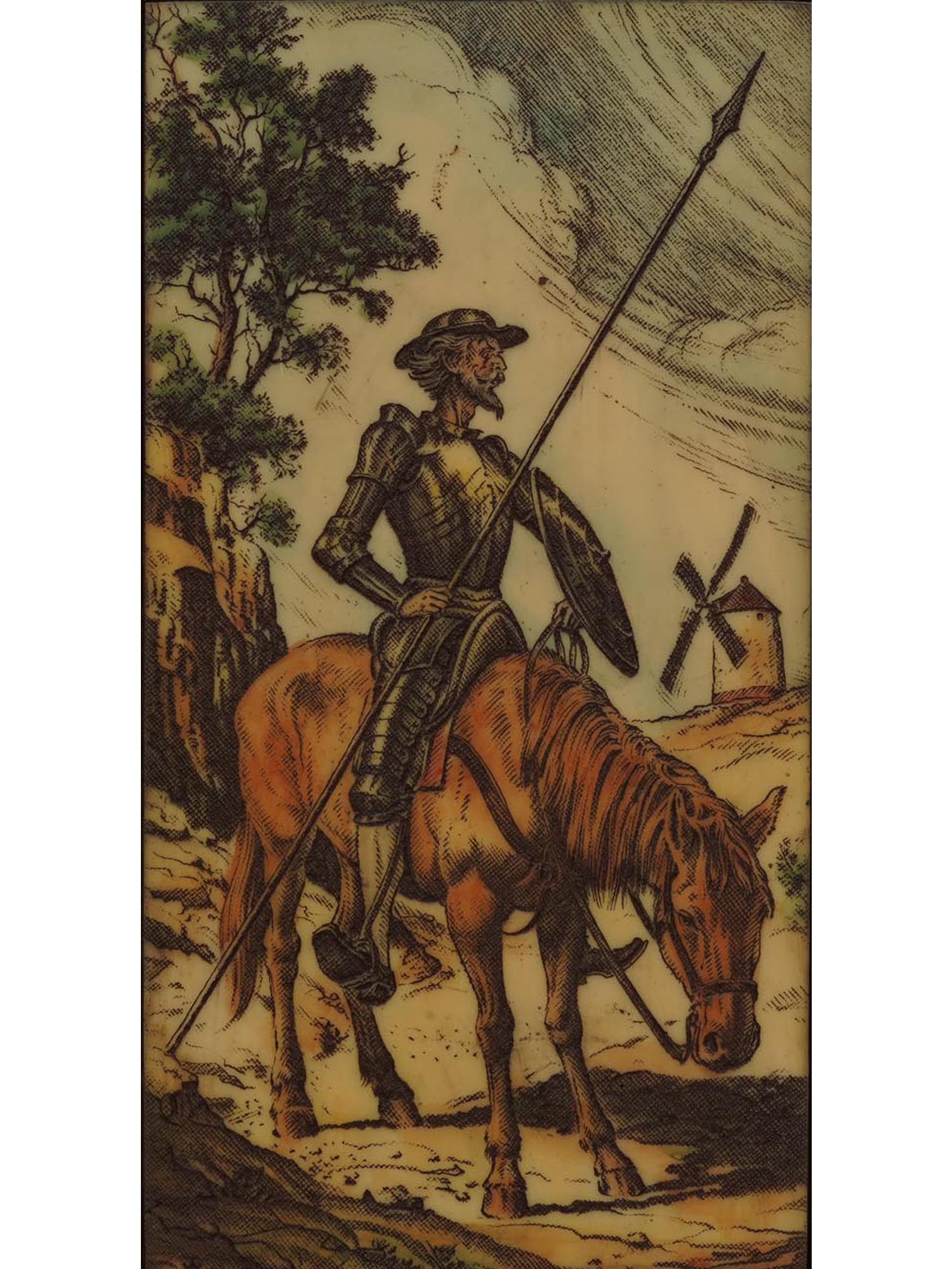 A VINTAGE ARTINI ENGRAVING OF DON QUIXOTE PIC-1