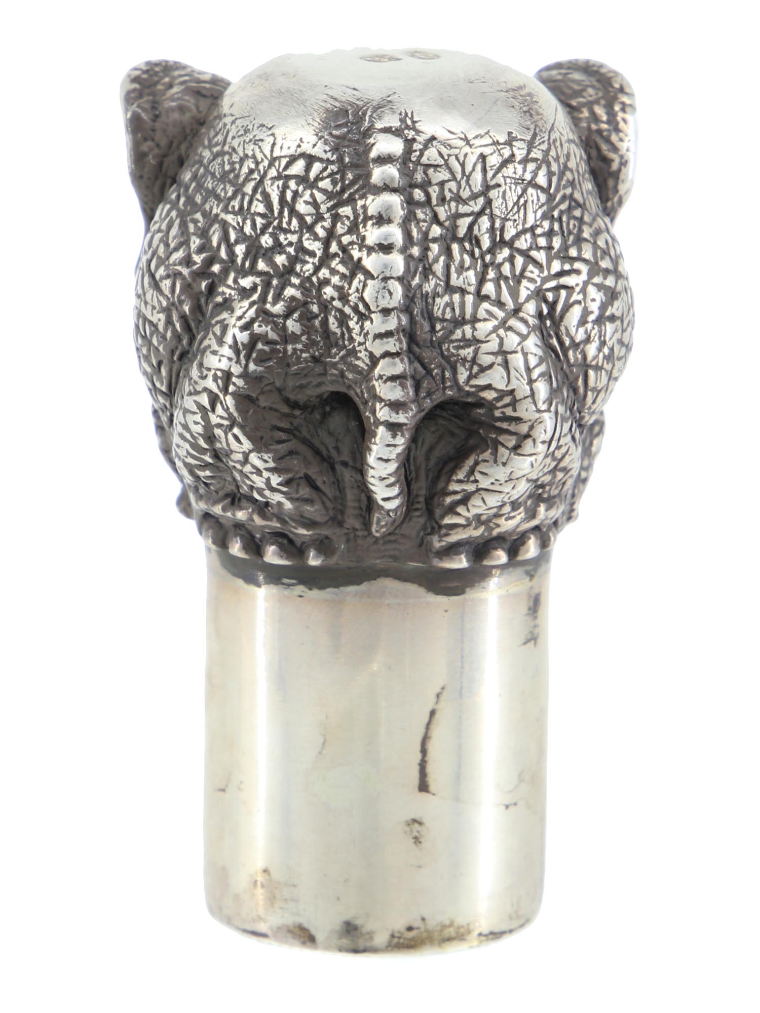 A RUSSIAN SILVER FIGURAL ELEPHANT VODKA CUP PIC-3