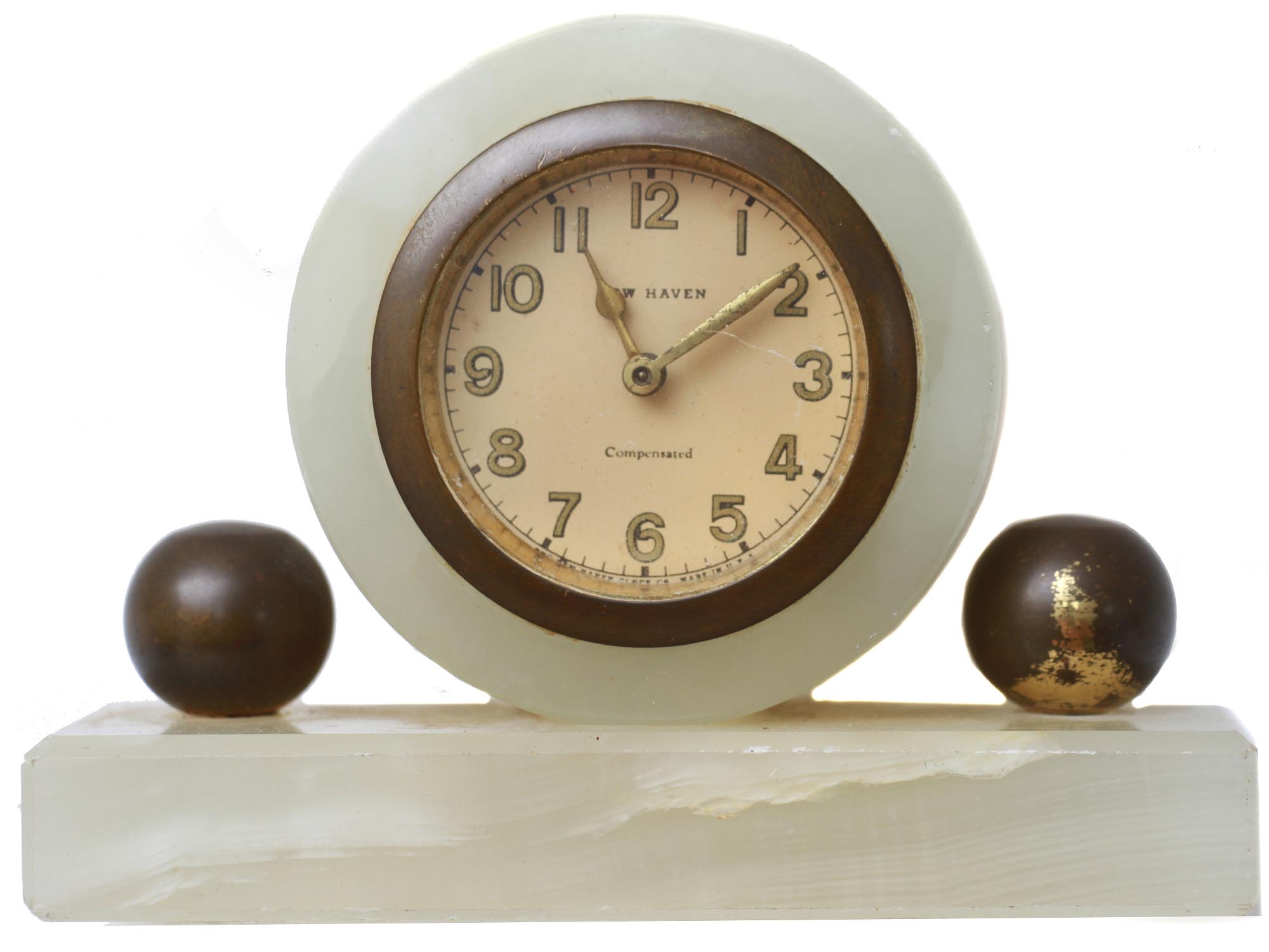 A LOT OF THREE VINTAGE MANTEL CLOCKS DESK DECOR PIC-5