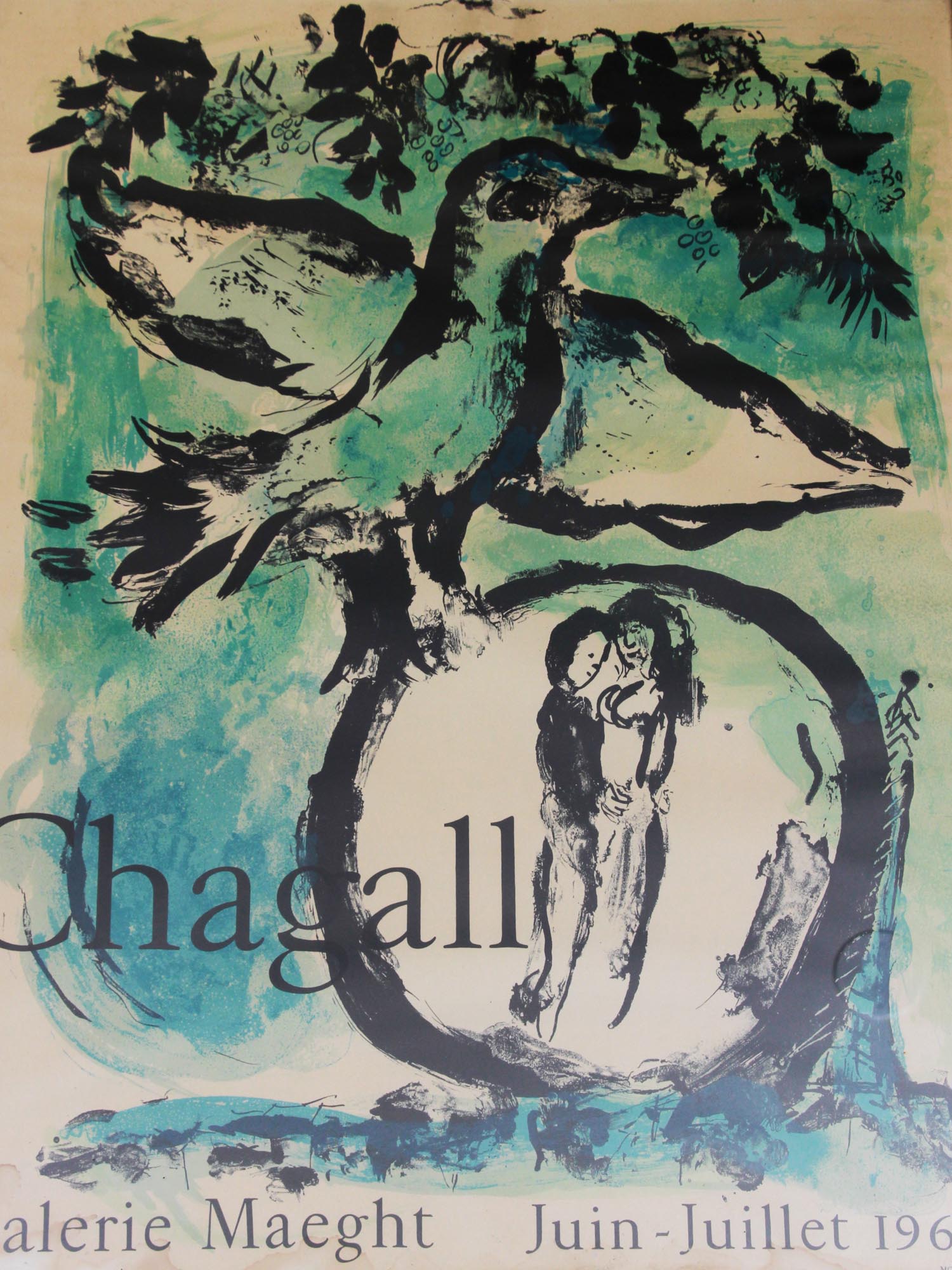 MARC CHAGALL FRENCH LITHOGRAPH EXHIBITION POSTER PIC-1