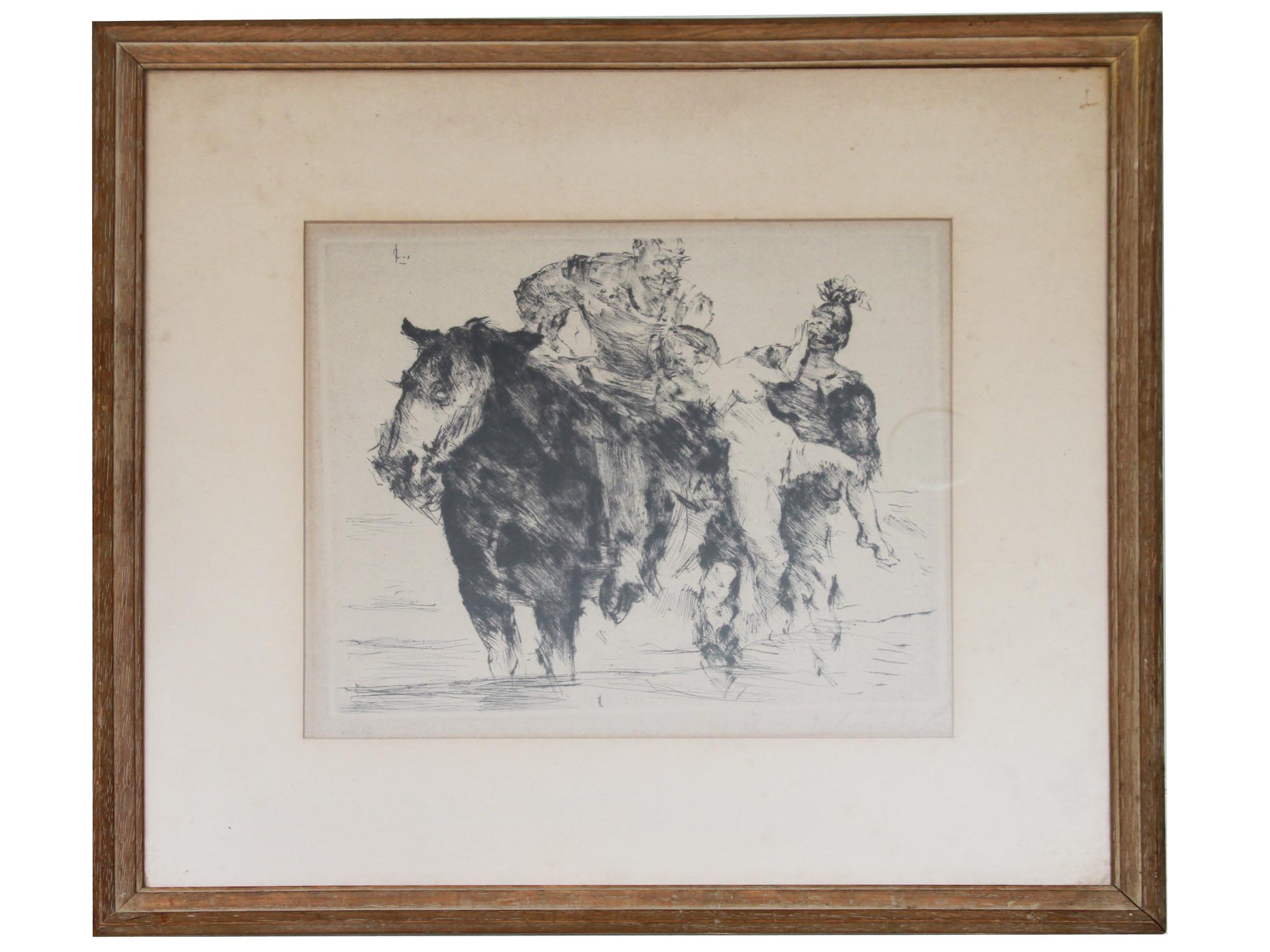 GERMAN DRYPOINT ETCHING ON PAPER BY LOVIS CORINTH PIC-0