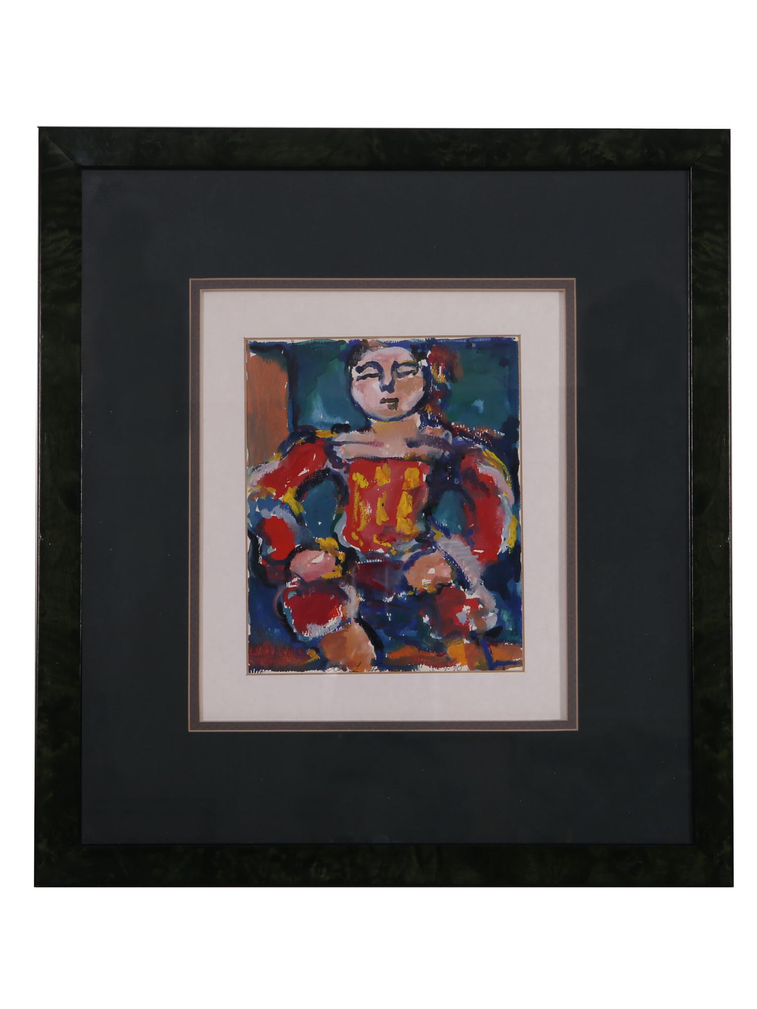 AFTER GEORGES ROUAULT TEMPERA PAINTING OF CIRCUS PIC-0
