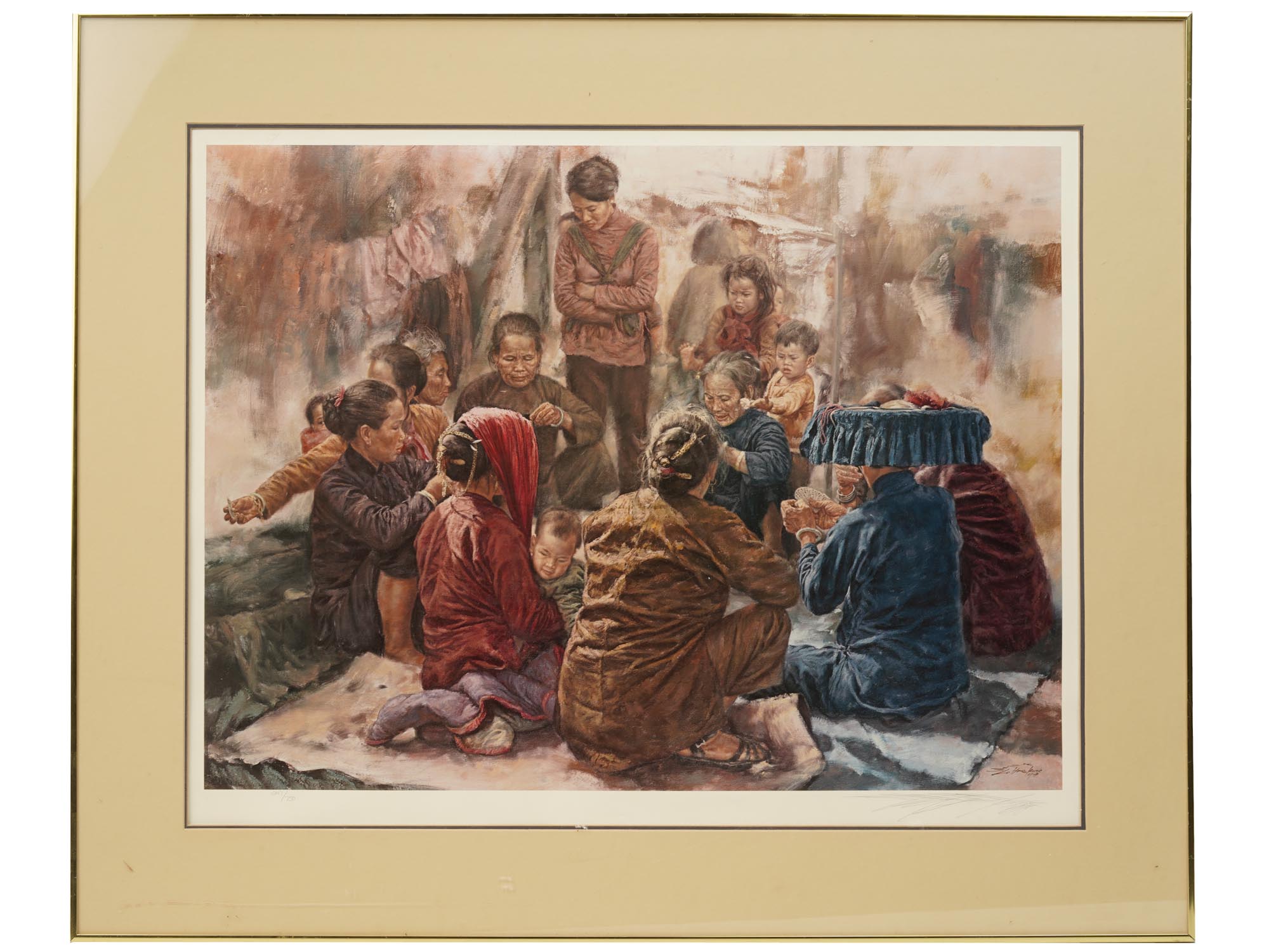 A CHINESE LITHOGRAPH BY LO HING KWOK WAI MING PIC-0
