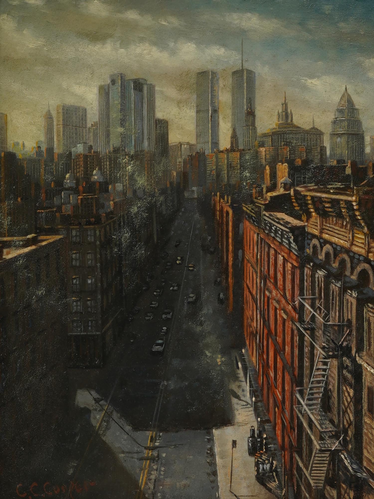 AN OIL PAINTING NEW YORK ATTR. TO CLAUDE COOPER PIC-1