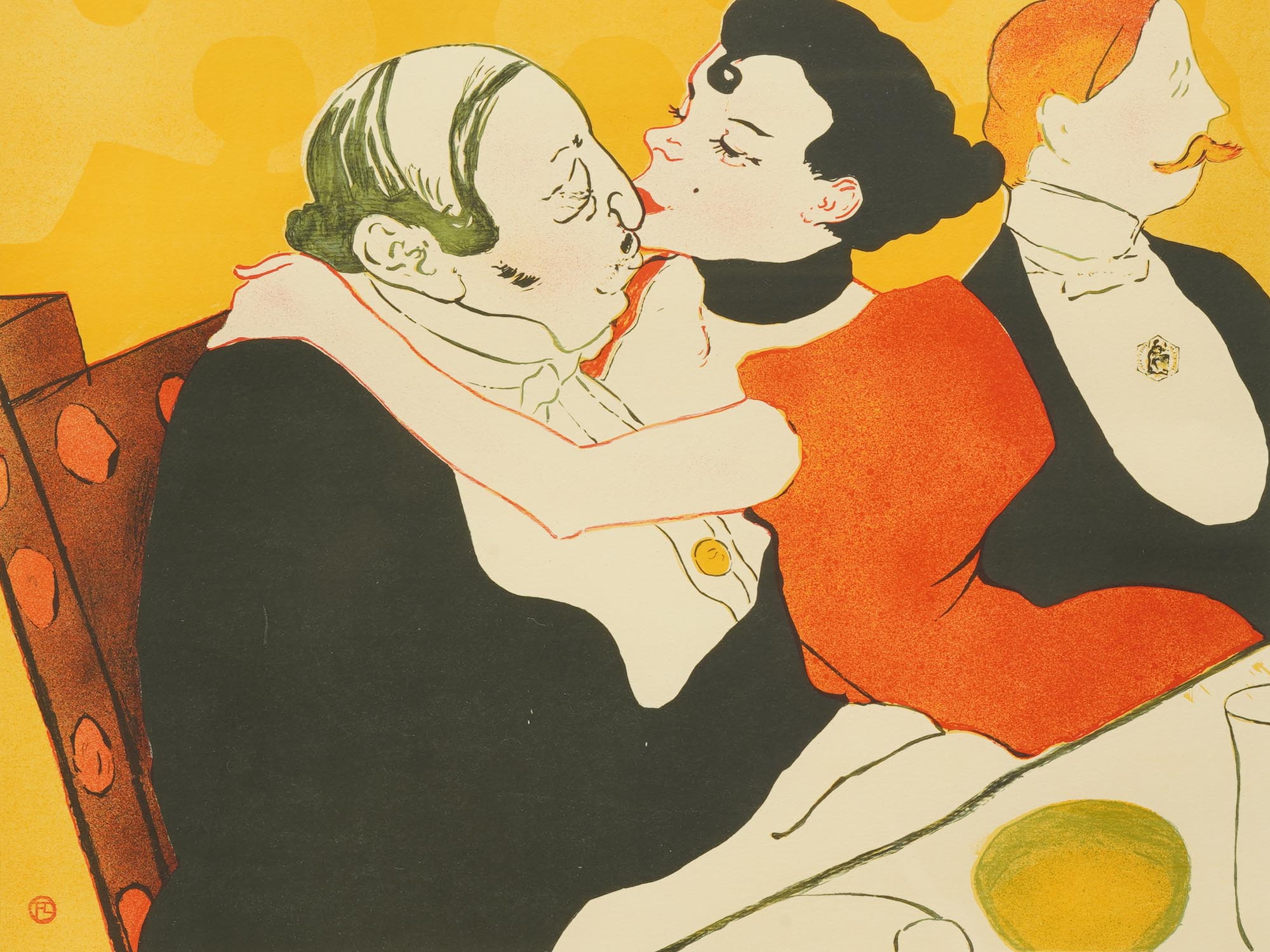 A FRENCH LITHOGRAPH BY HENRY DE TOULOUSE LAUTREC PIC-1