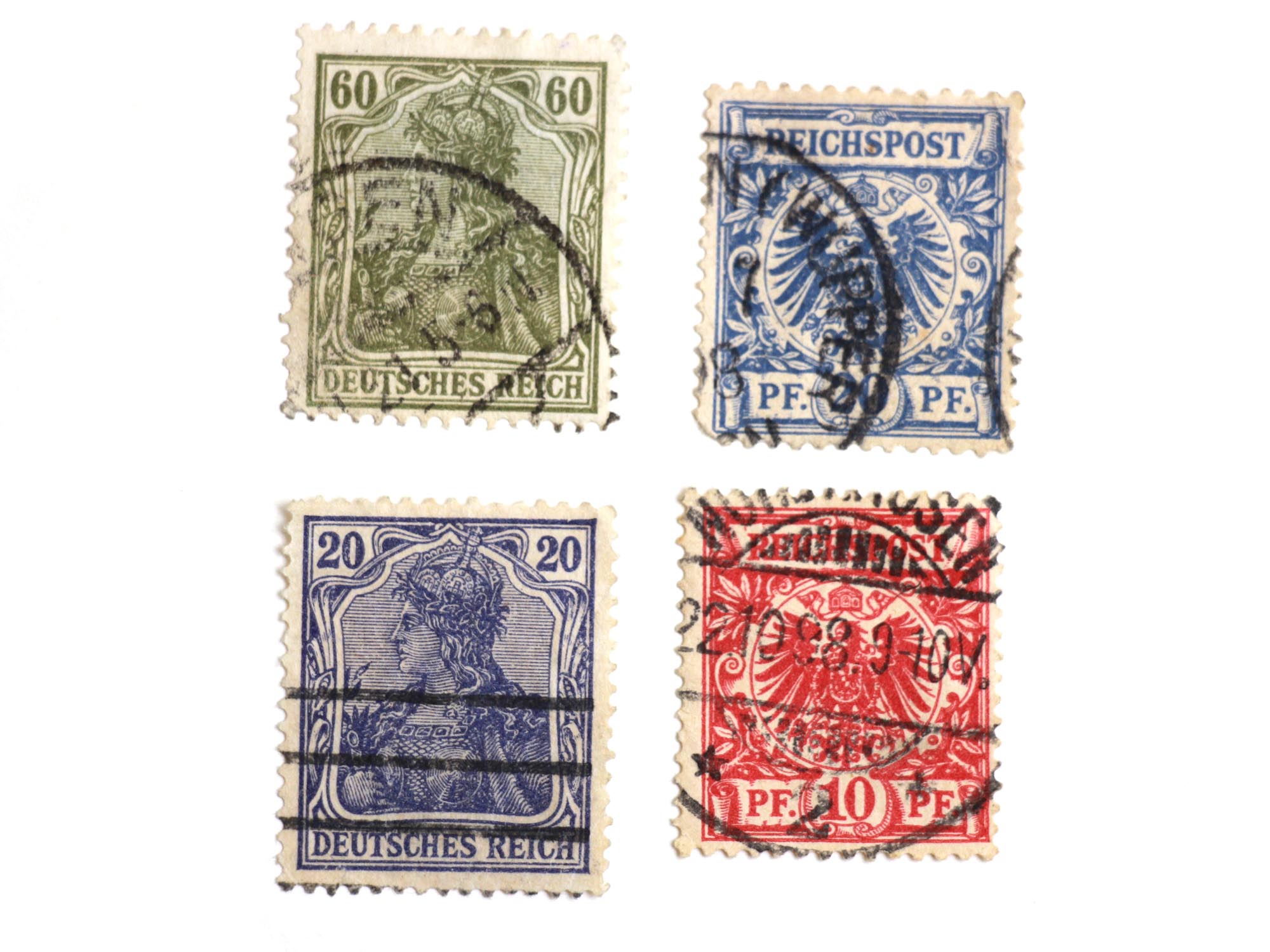 ANTIQUE AND VINTAGE VARIOUS GERMAN POST STAMPS PIC-6