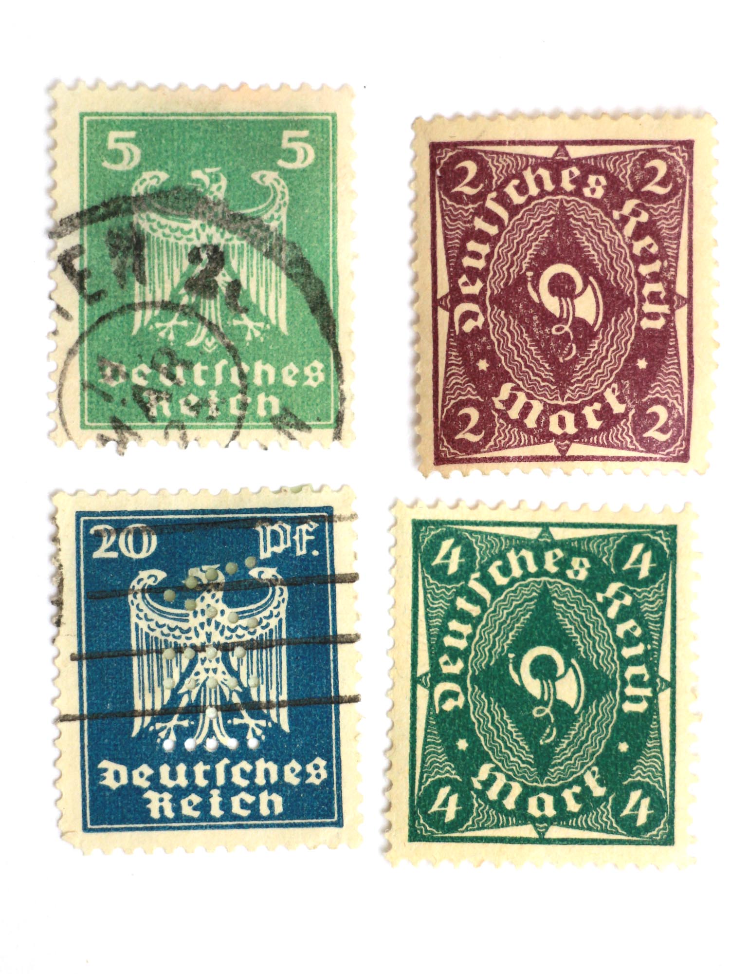 ANTIQUE AND VINTAGE VARIOUS GERMAN POST STAMPS PIC-7