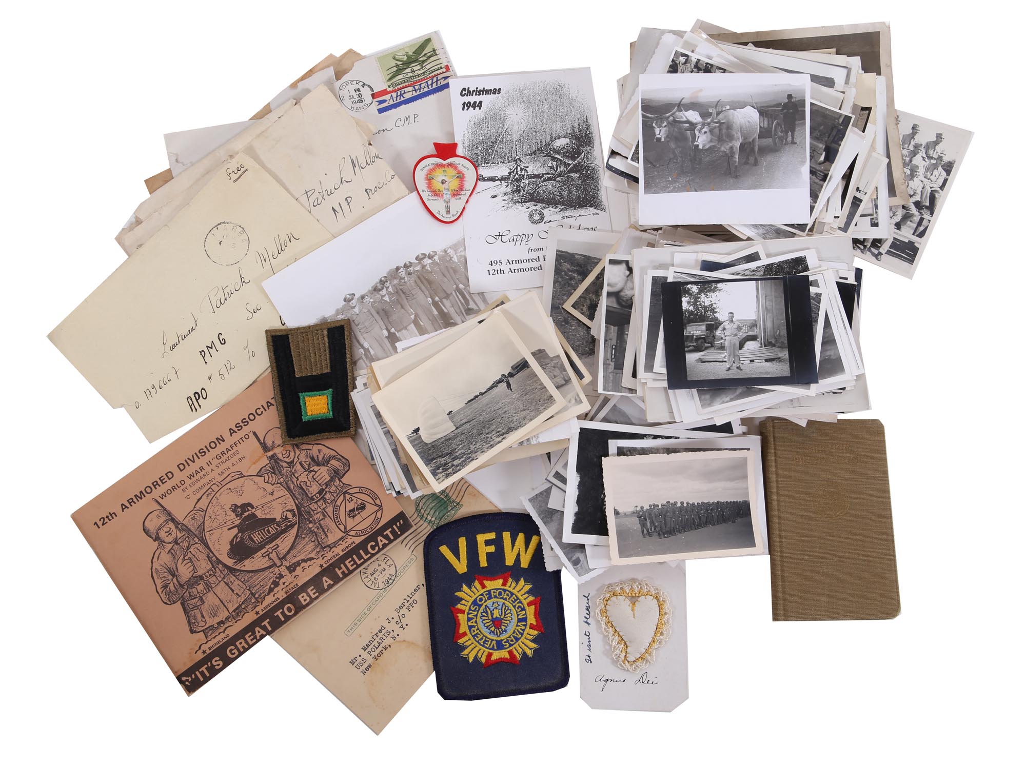 WWII LARGE COLLECTION OF PHOTOS DOCS AND COVERS PIC-0