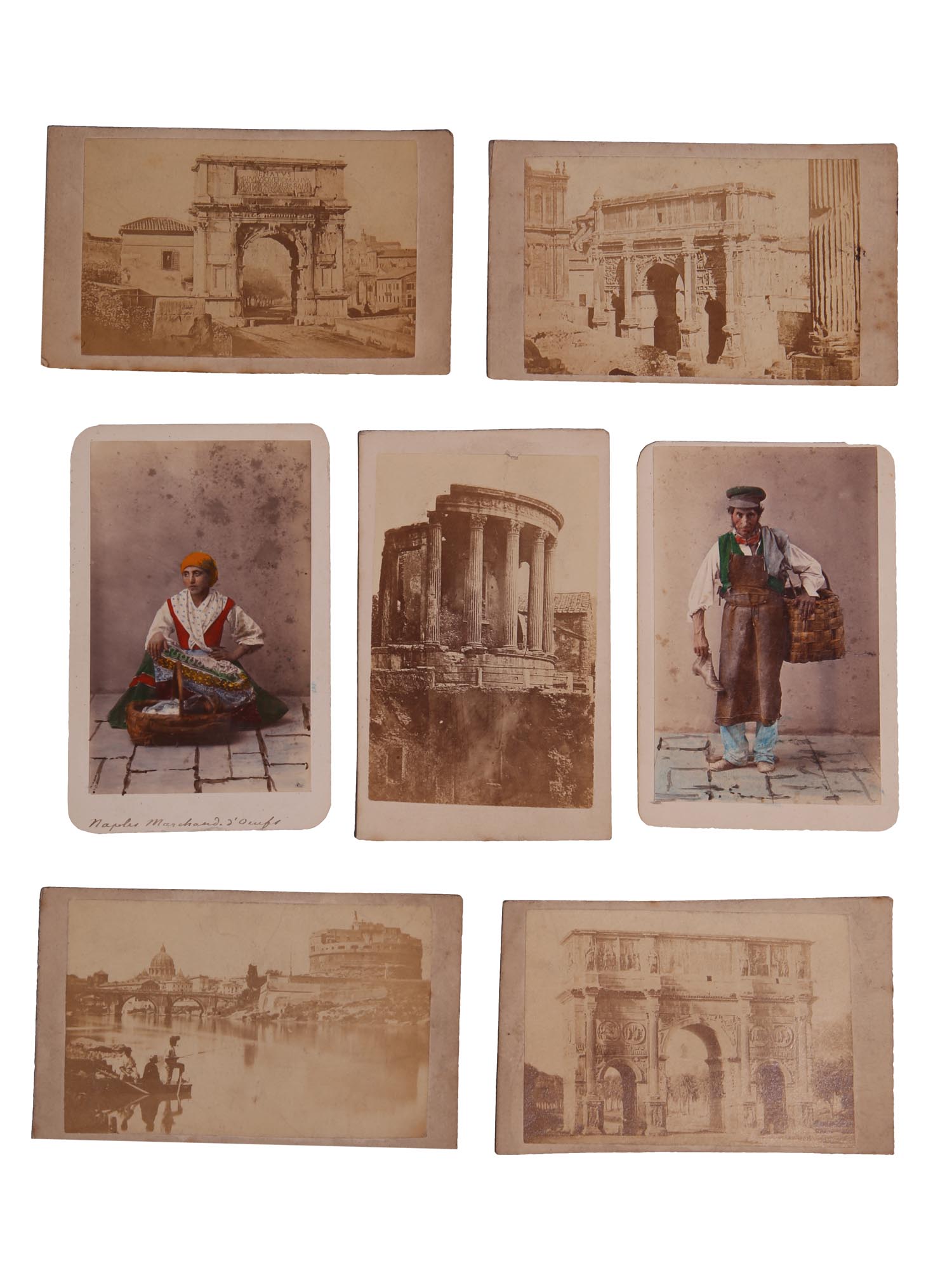 ANTIQUE PHOTOGRAPHS OF ROMAN PEOPLE AND MONUMENTS PIC-0